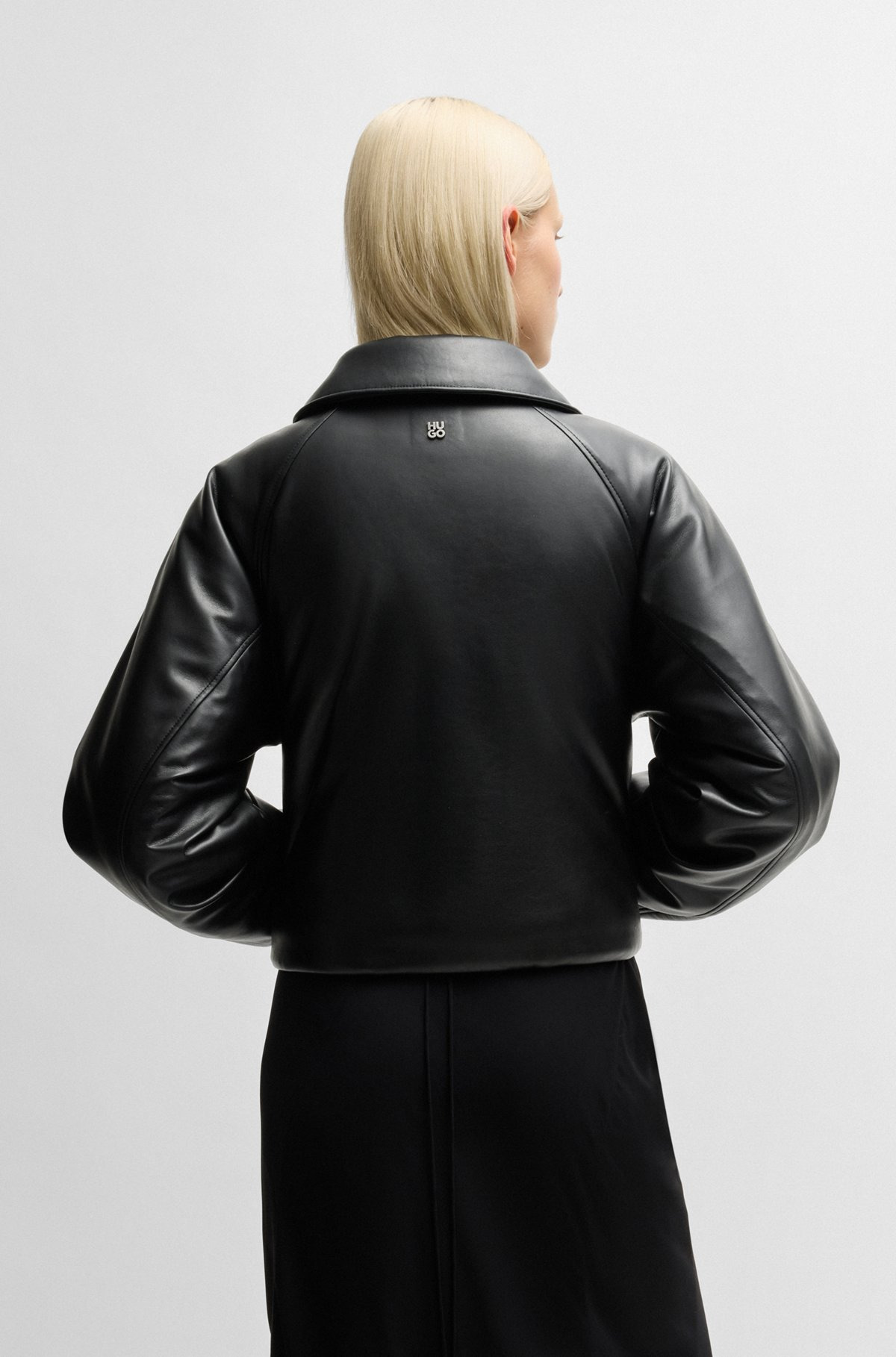 BALLOON-SHAPE JACKET IN PADDED FAUX LEATHER - 4