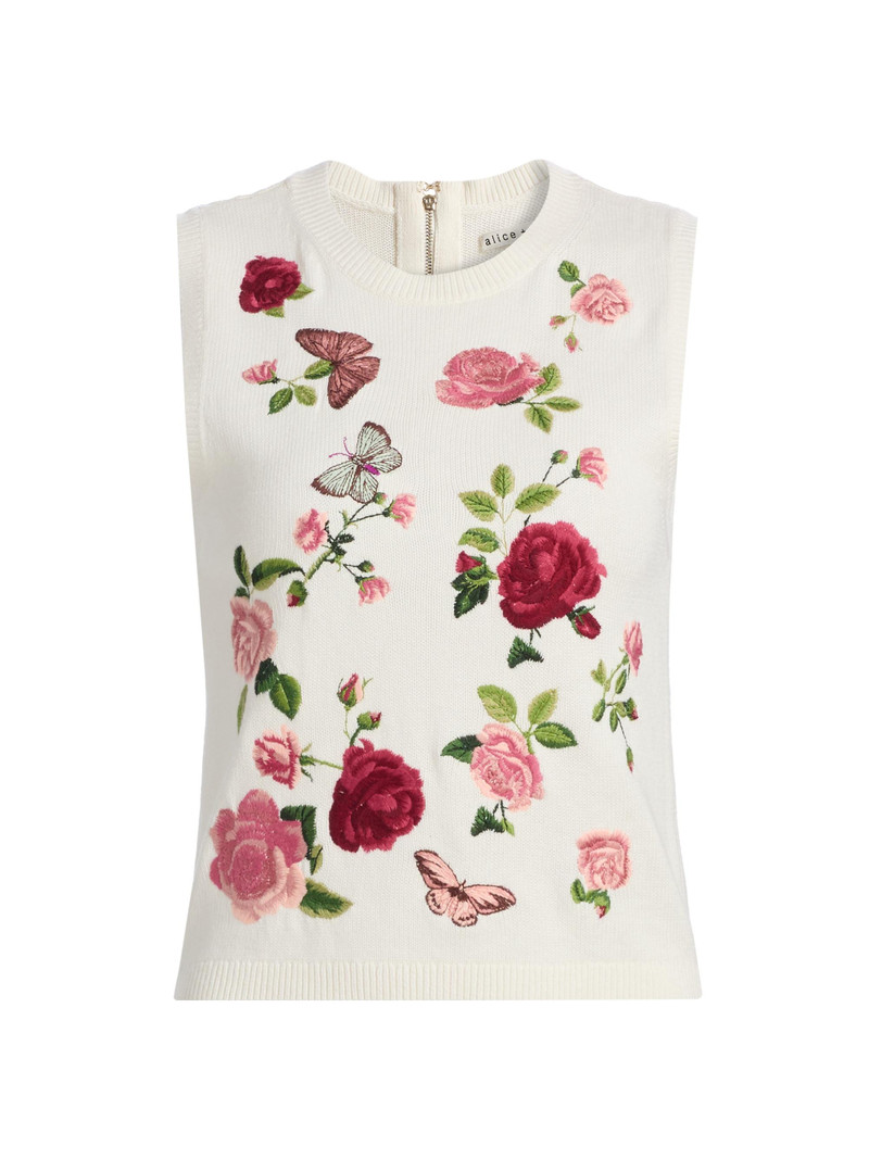 Women's Reva Floral Shell Top - Garden Gossip Off White 1