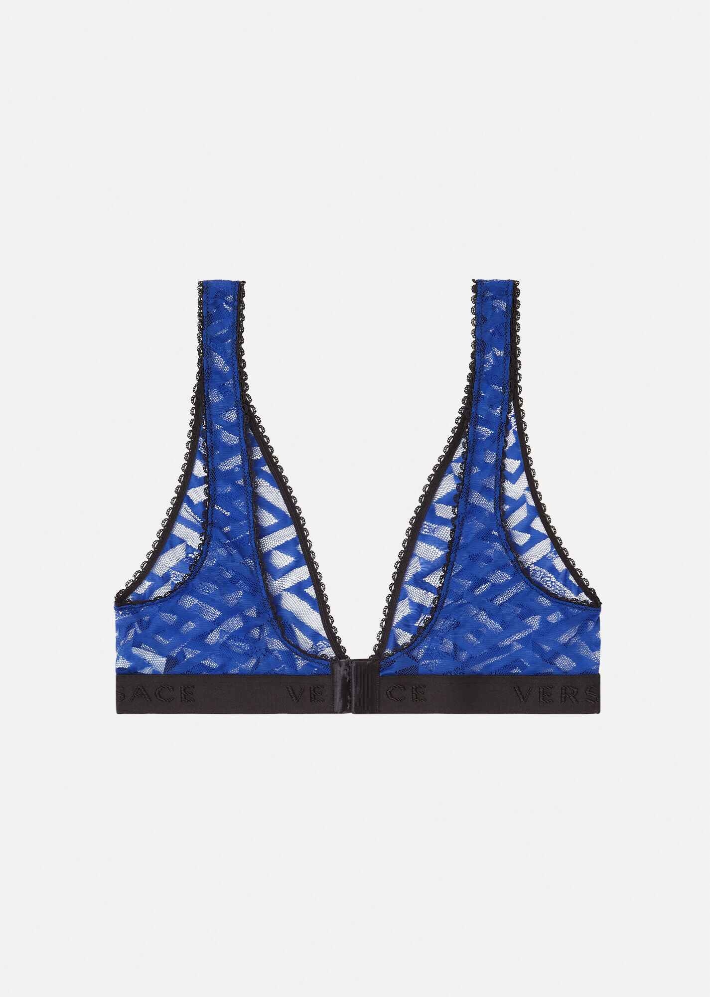 Greca Signature Print Tulle Bralette - 3