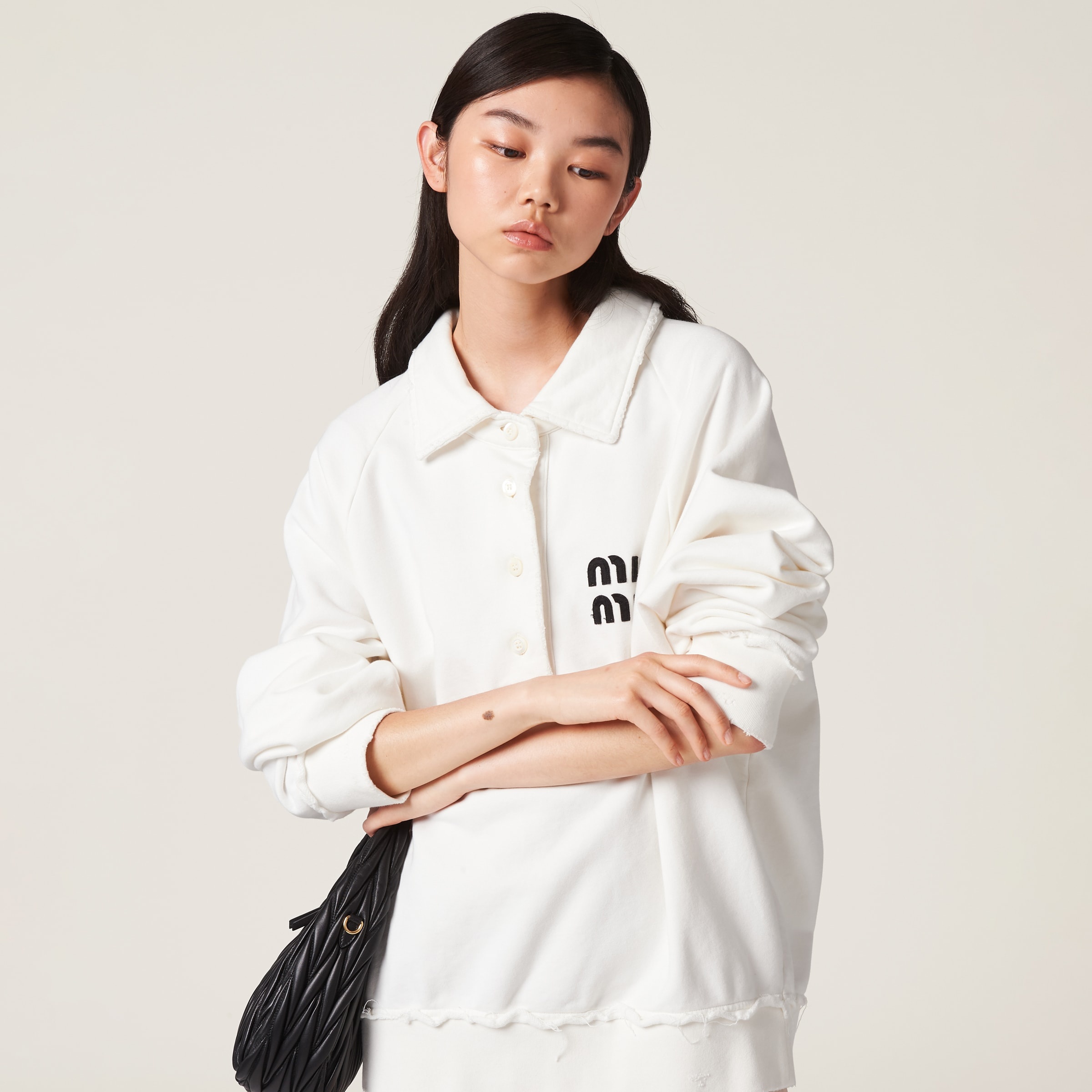 Miu Miu Cotton polo sweatshirt | REVERSIBLE 