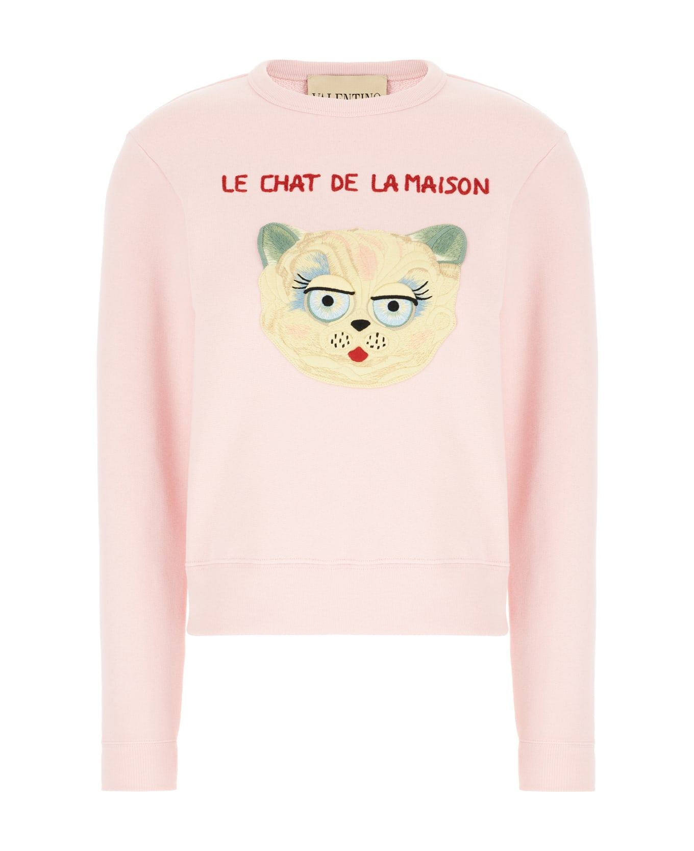 Pink Stretch Cotton Sweatshirt - 1