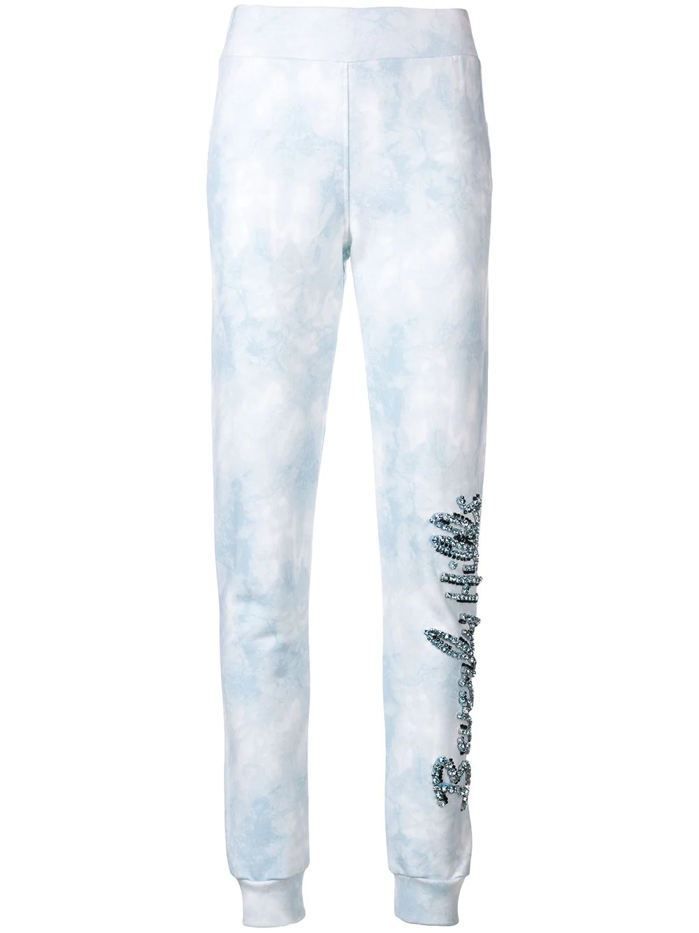 Beverly Hills crystal embellished track pants - 1