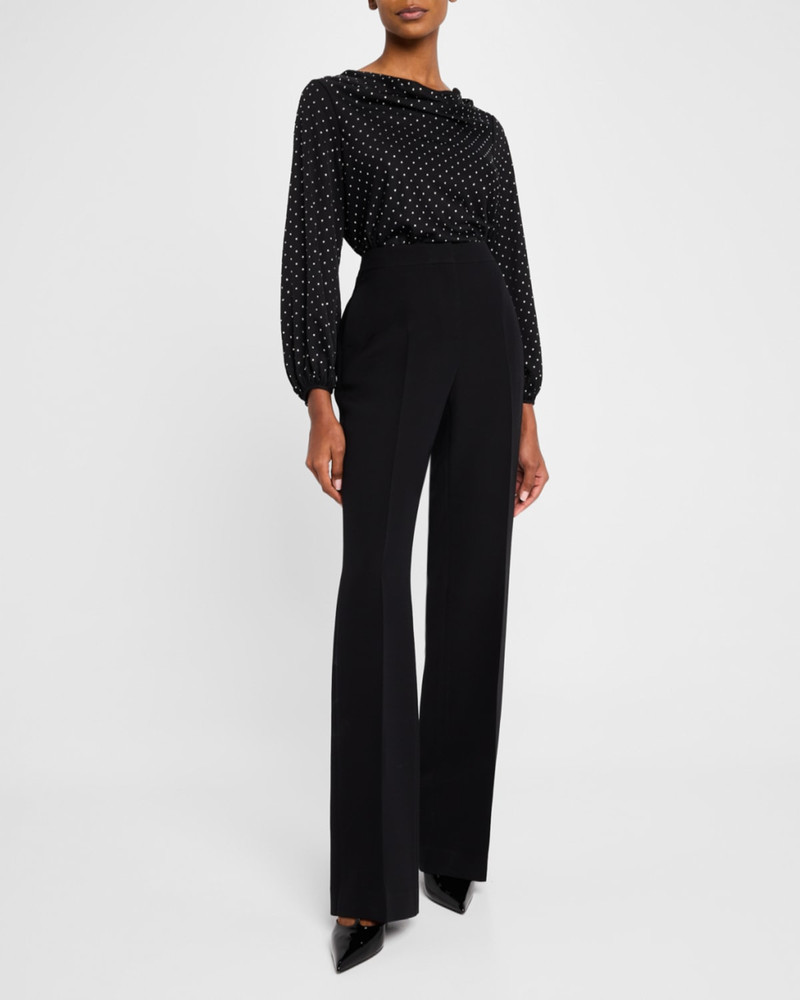 Cinq à Sept Irene Long-Sleeve Rhinestone-Embellished Top outlook