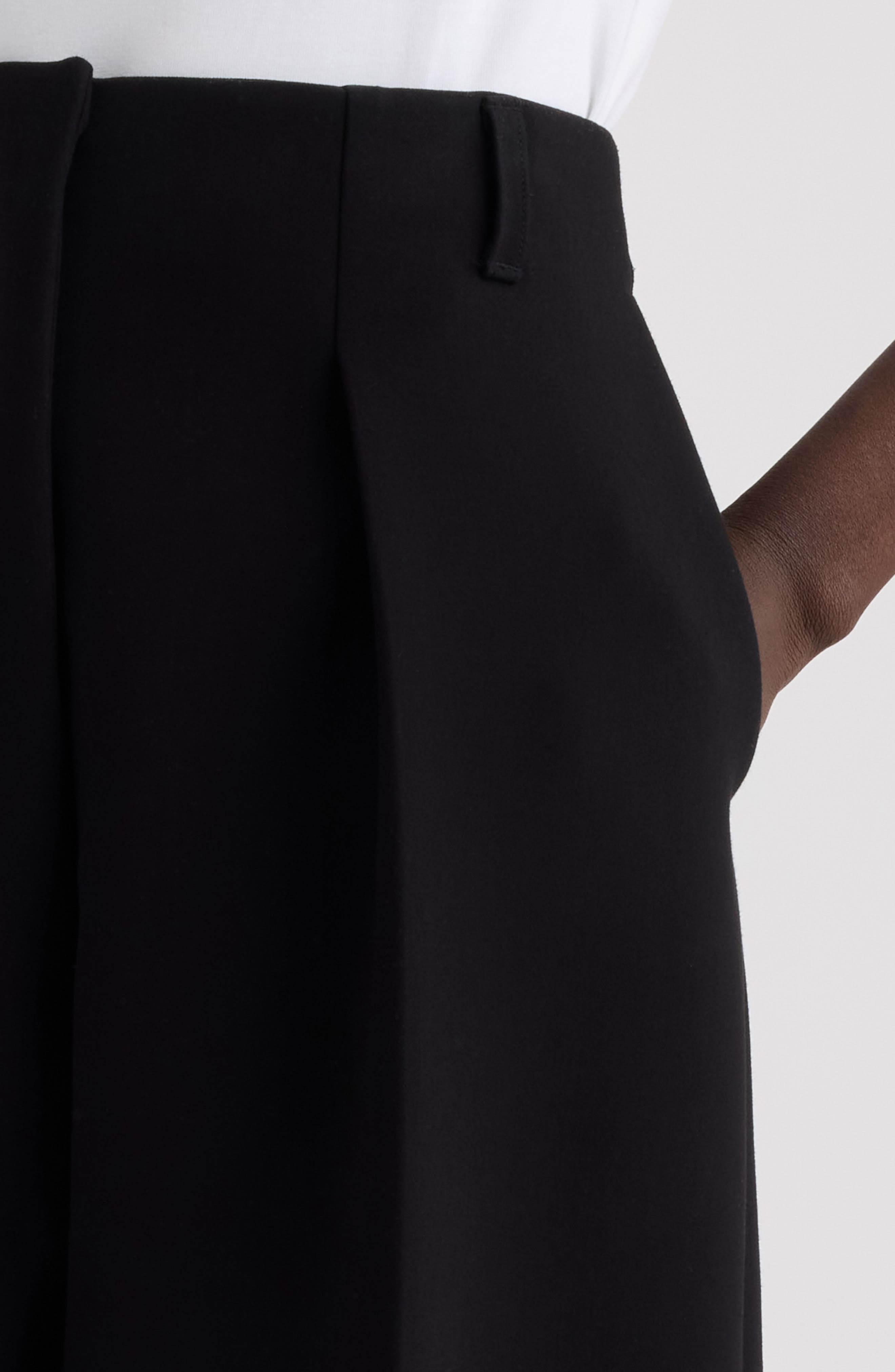 Jacquemus Le Pantalon Ovalo Pleated Wide Leg Pants in Black at Nordstrom - 5