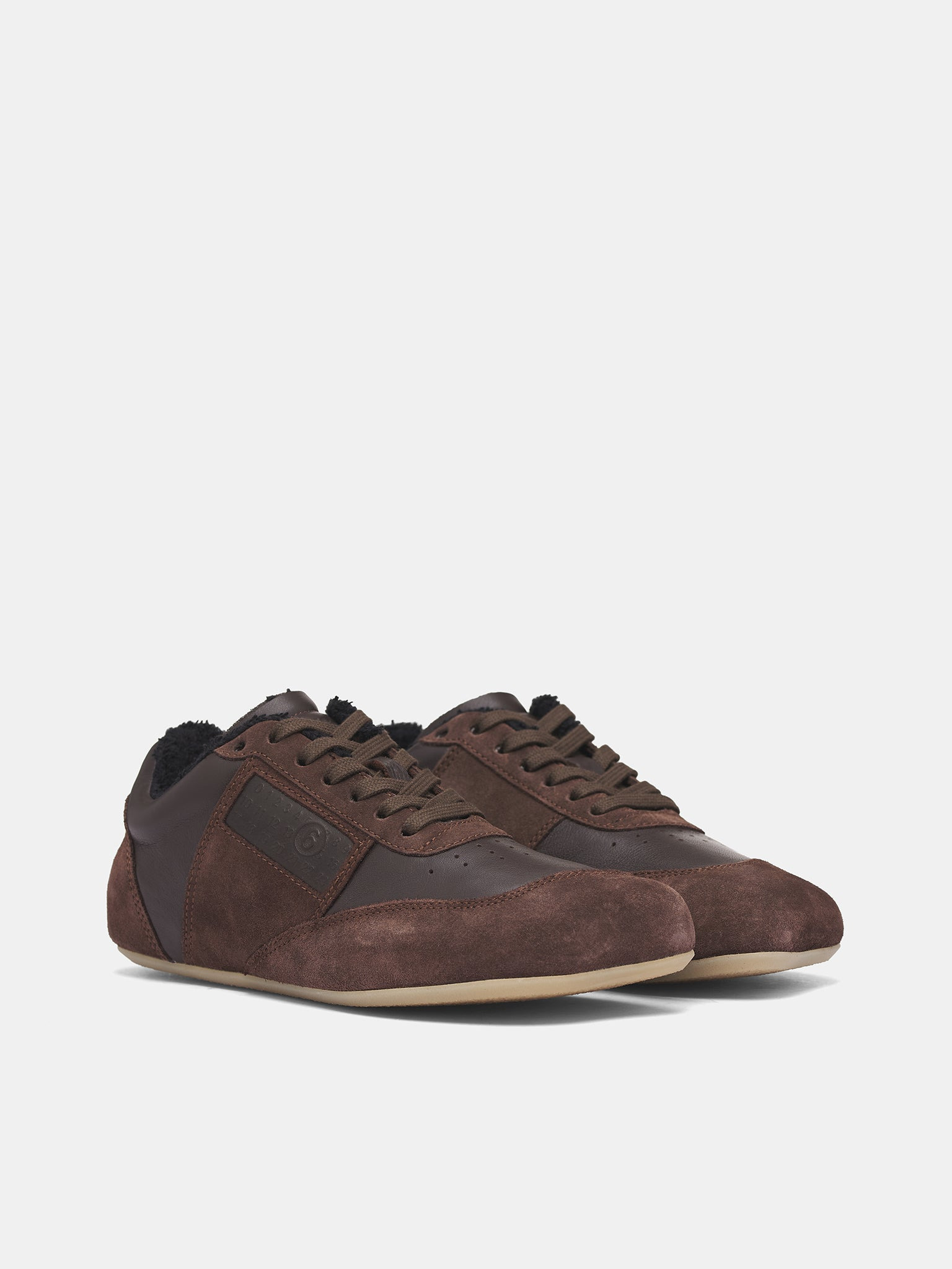 Brown Anatomical Suede Leather Sneakers - 2