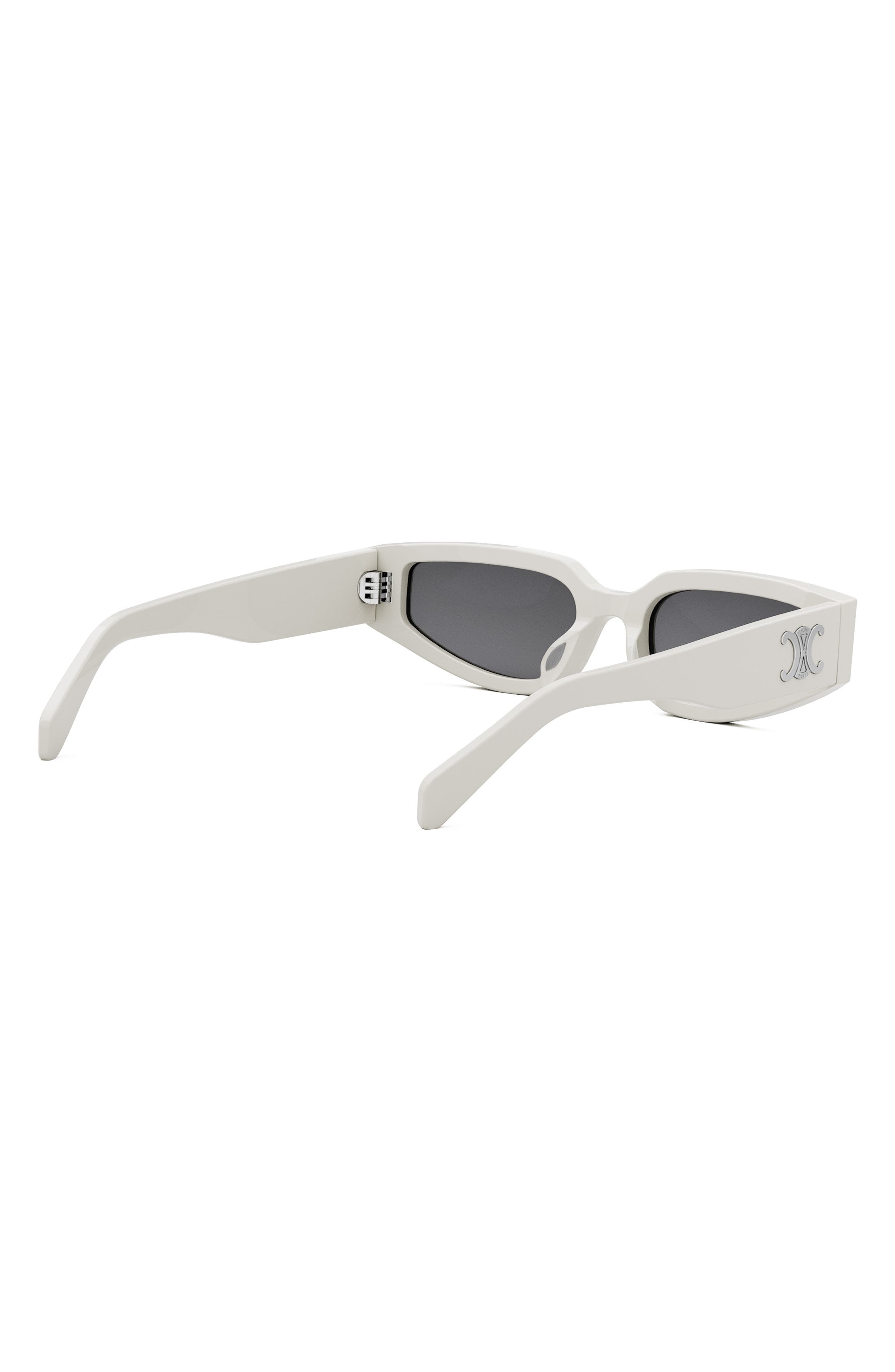 CELINE Triomphe 54mm Geometric Sunglasses in Ivory /Smoke at Nordstrom - 3
