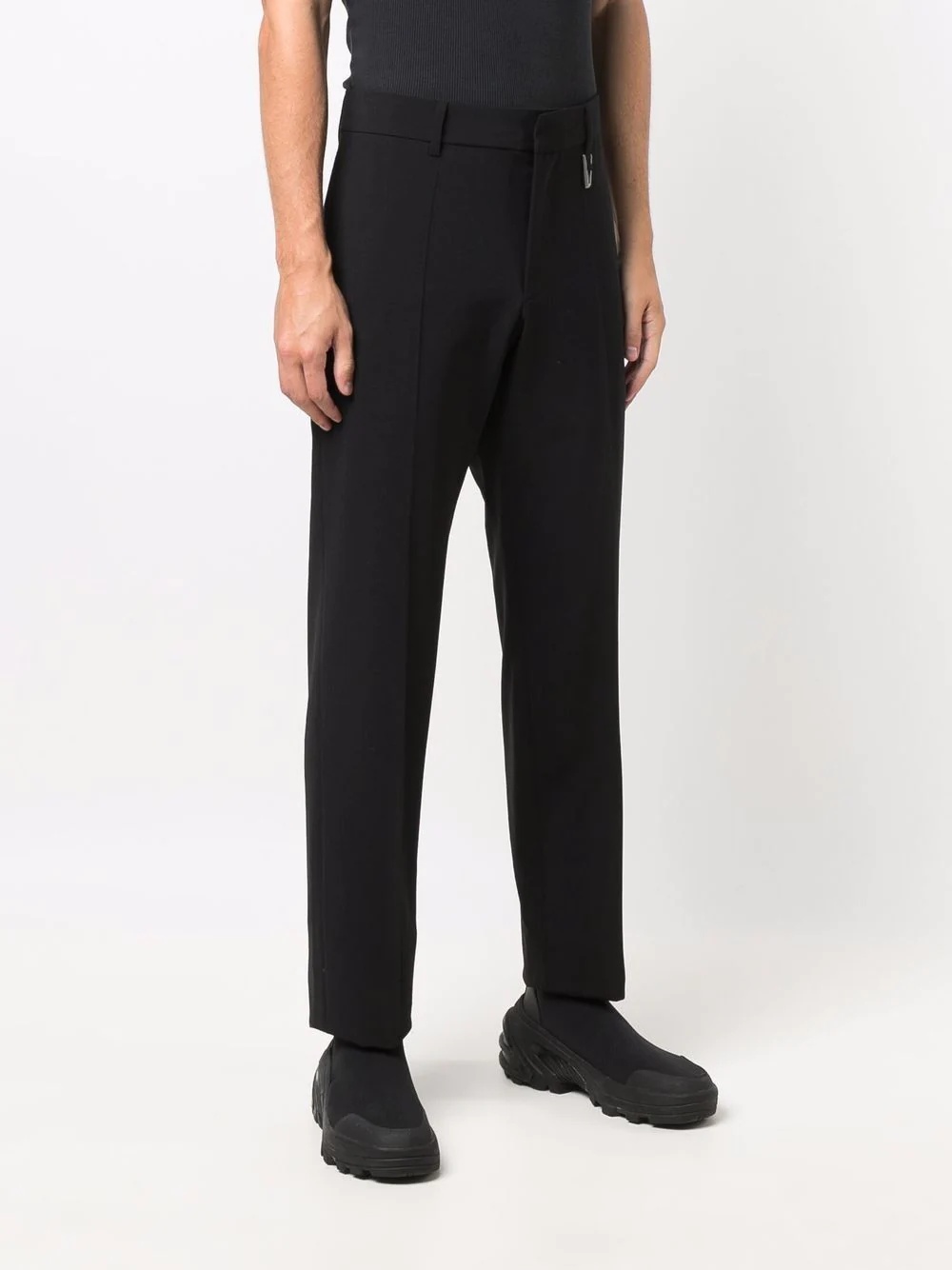 slim-cut straight-leg trousers - 3
