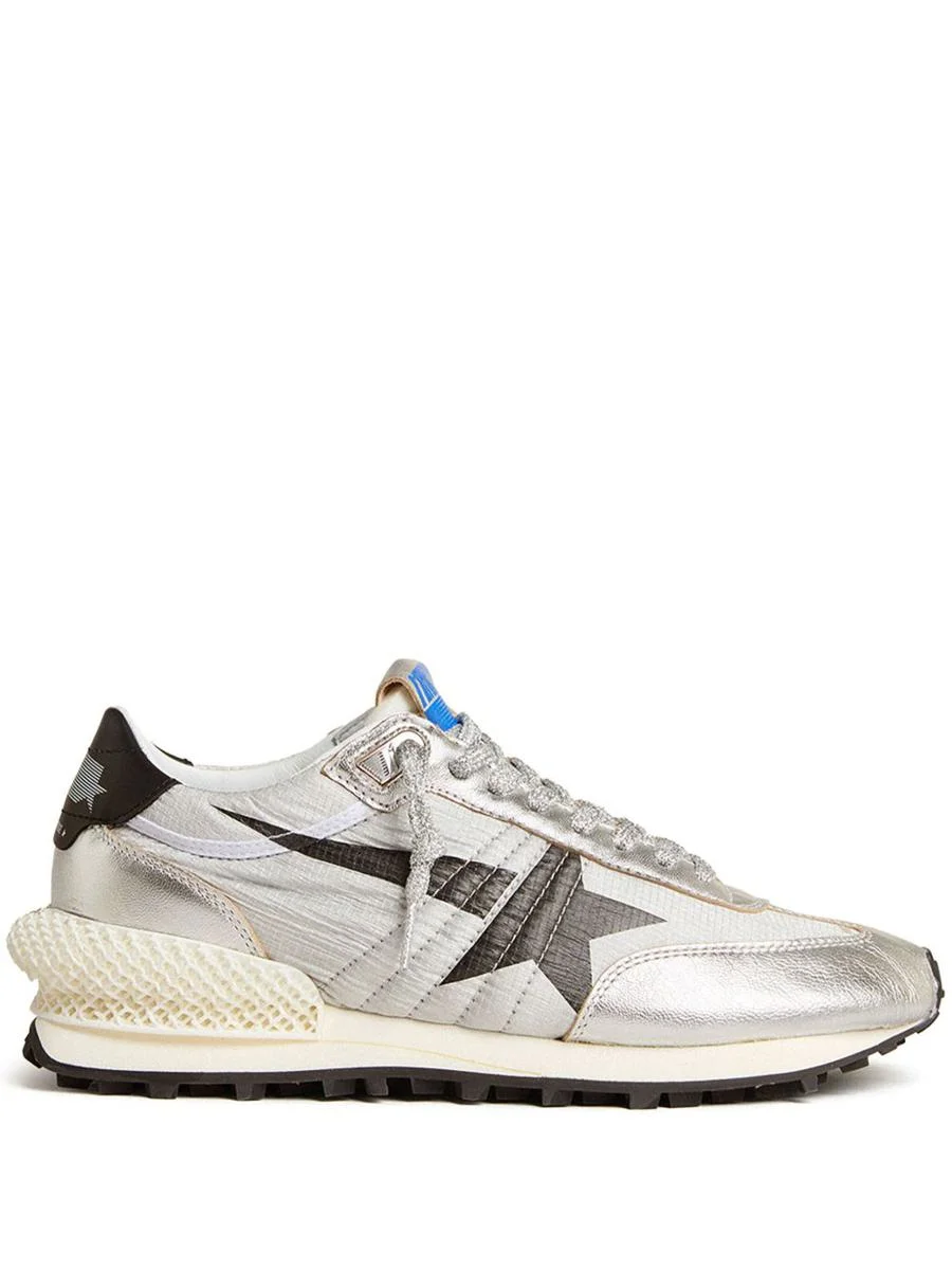 Golden Goose Leather Sneakers In Silver - 1