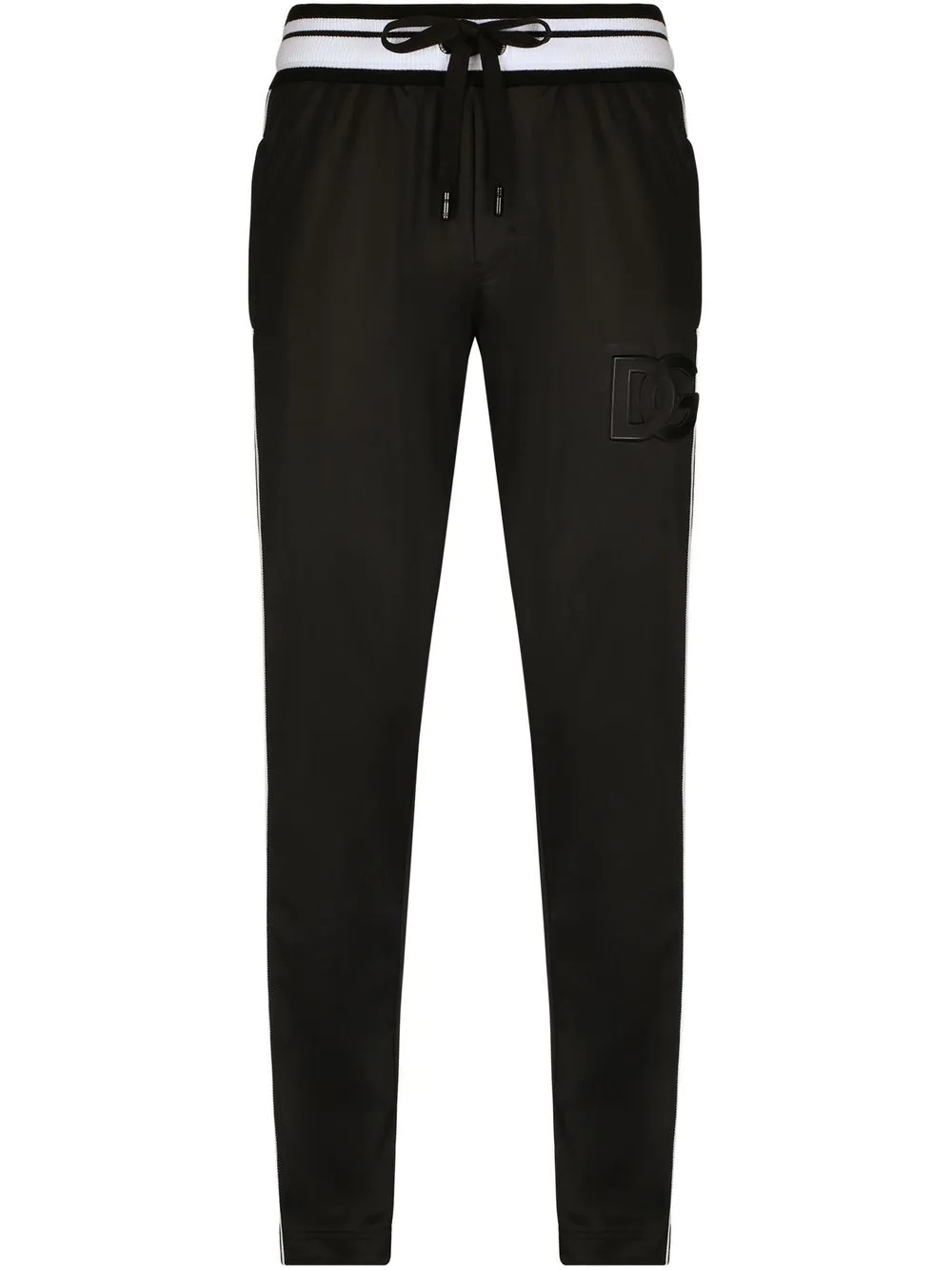 logo-tape track trousers - 1