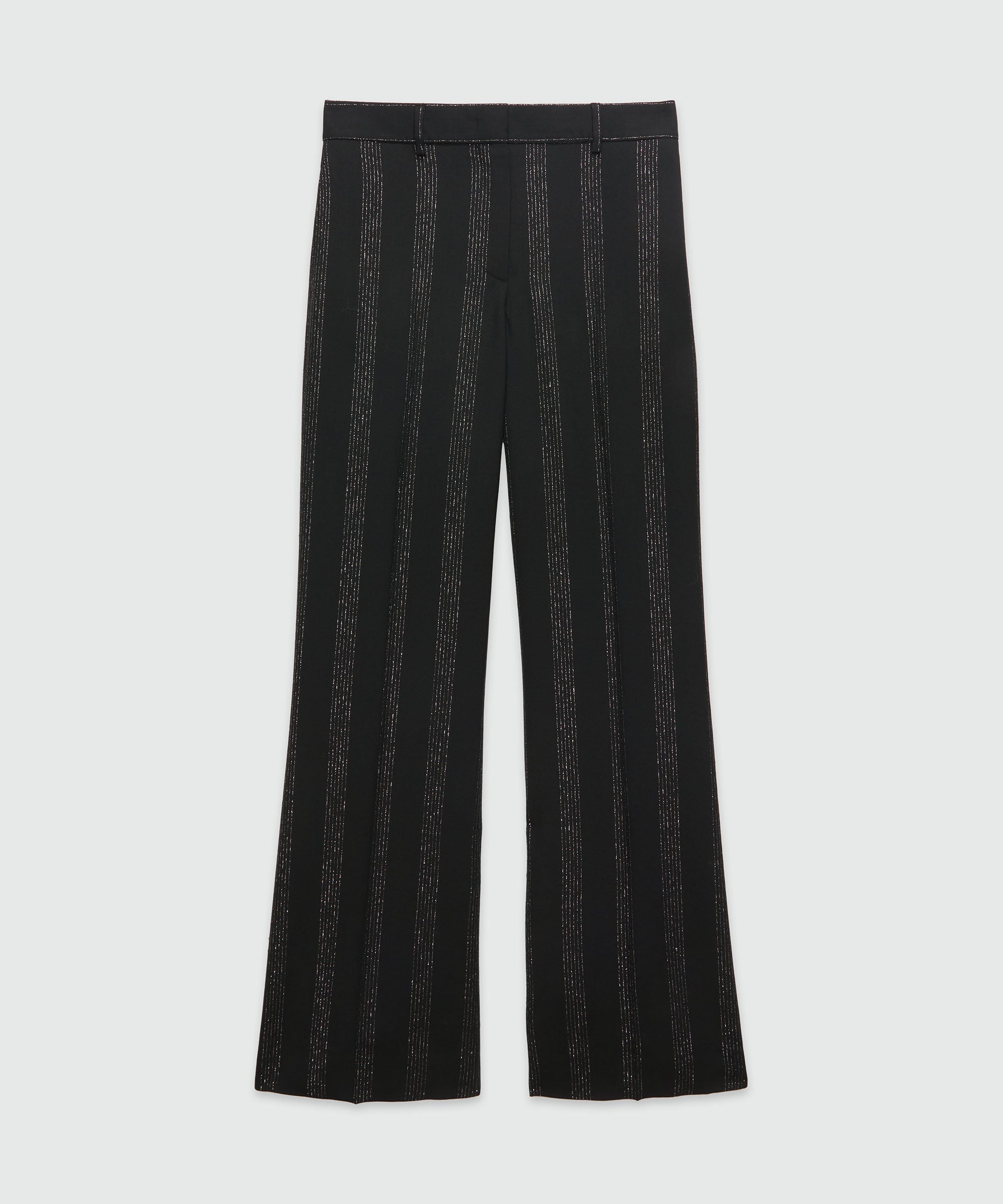 Fresh wool lurex pinstripe pants - 1