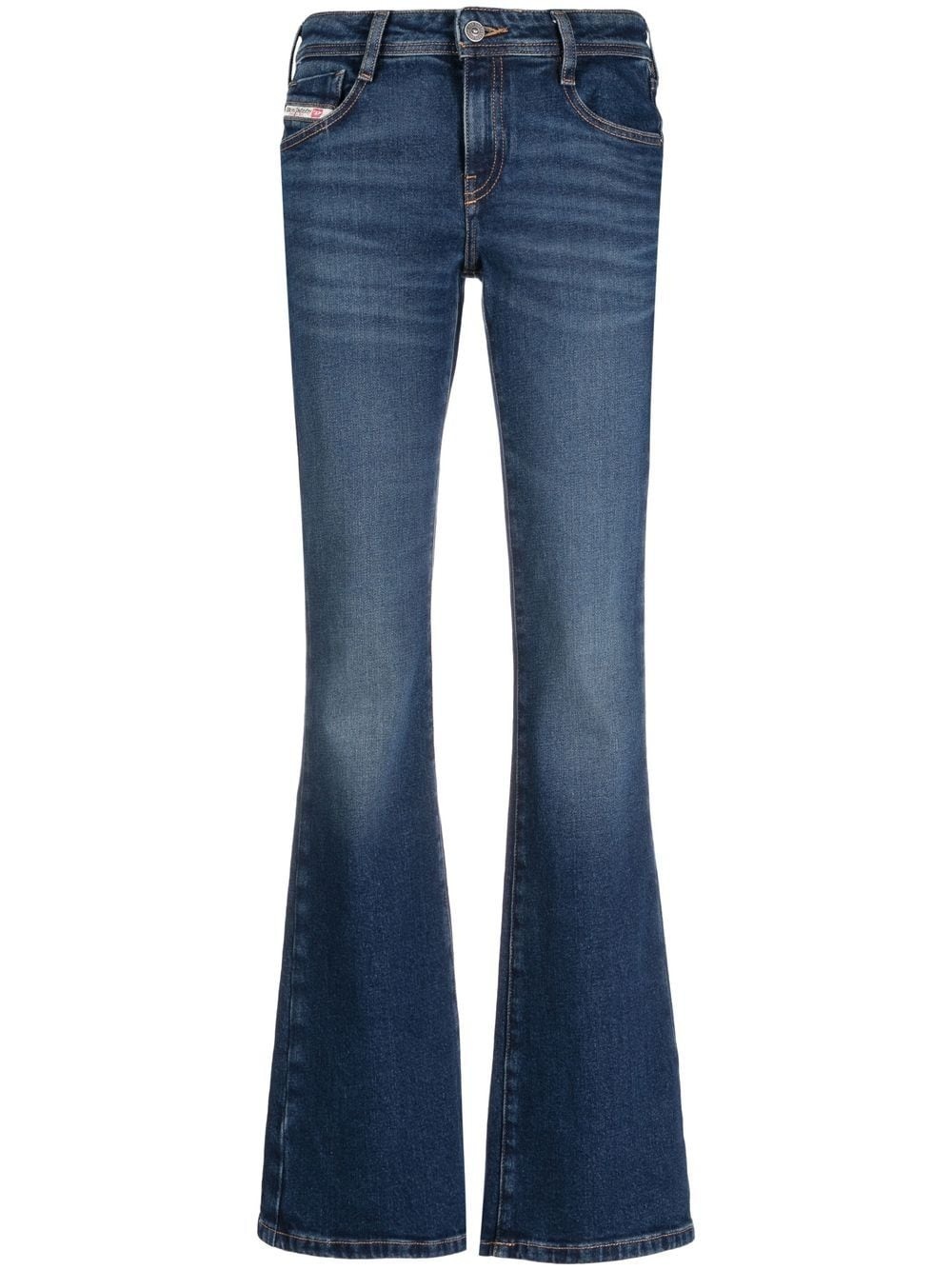 dark wash flared jeans - 1