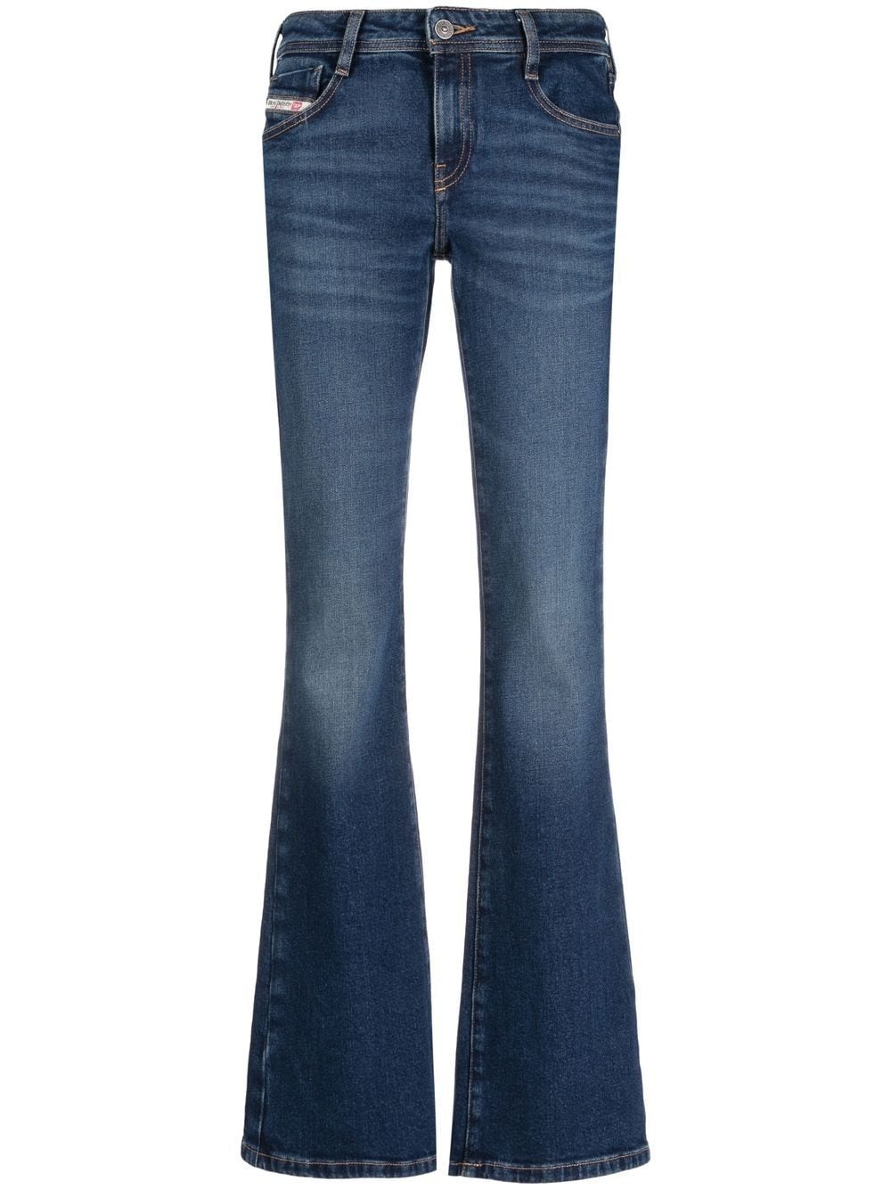 dark wash flared jeans - 2
