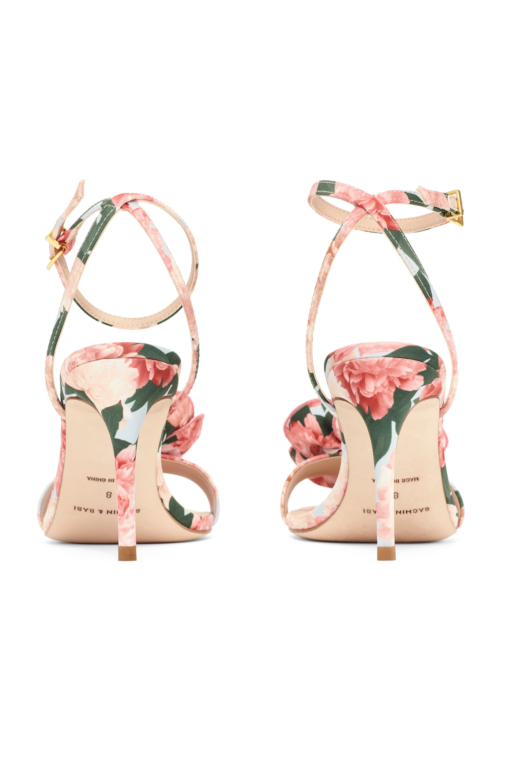 CHELSEA WITH ROSE OPEN TOE - PEACH PEONIES - 4