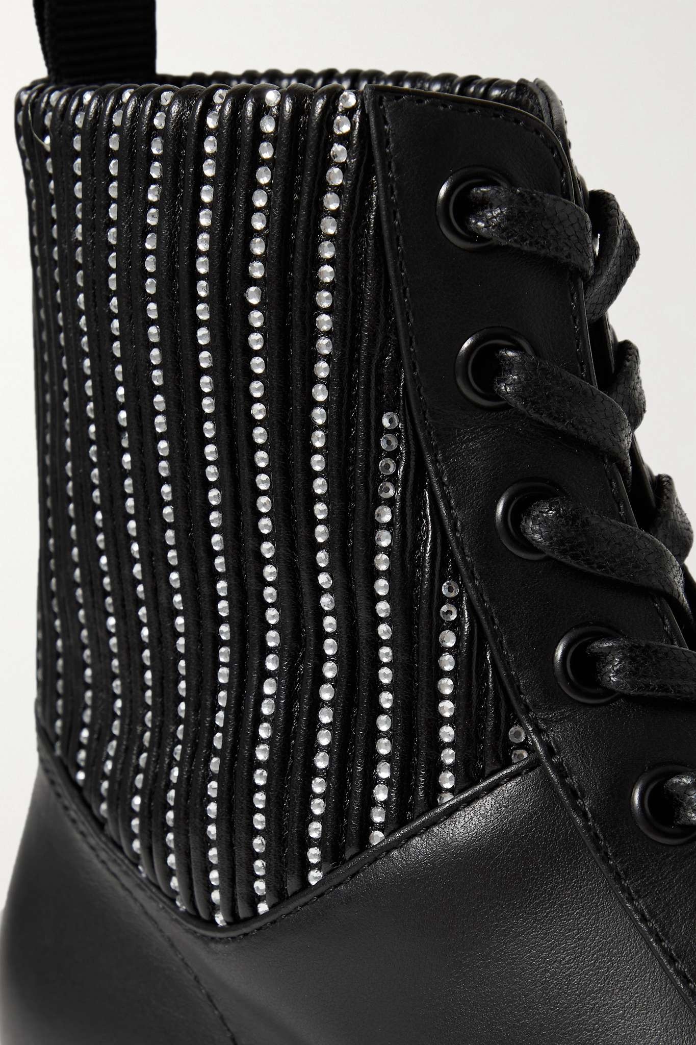 Martis 40 crystal-embellished leather ankle boots - 4