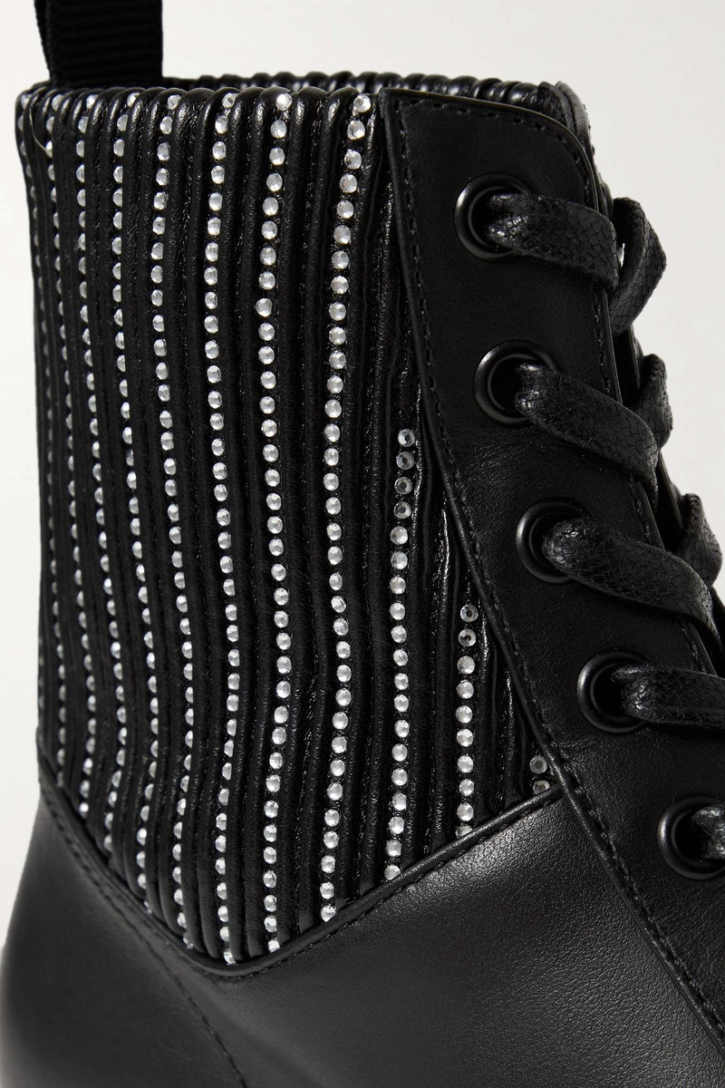 Martis 40 crystal-embellished leather ankle boots 4