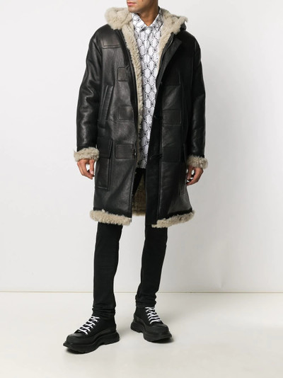 Neil Barrett shearling-lined duffle coat outlook