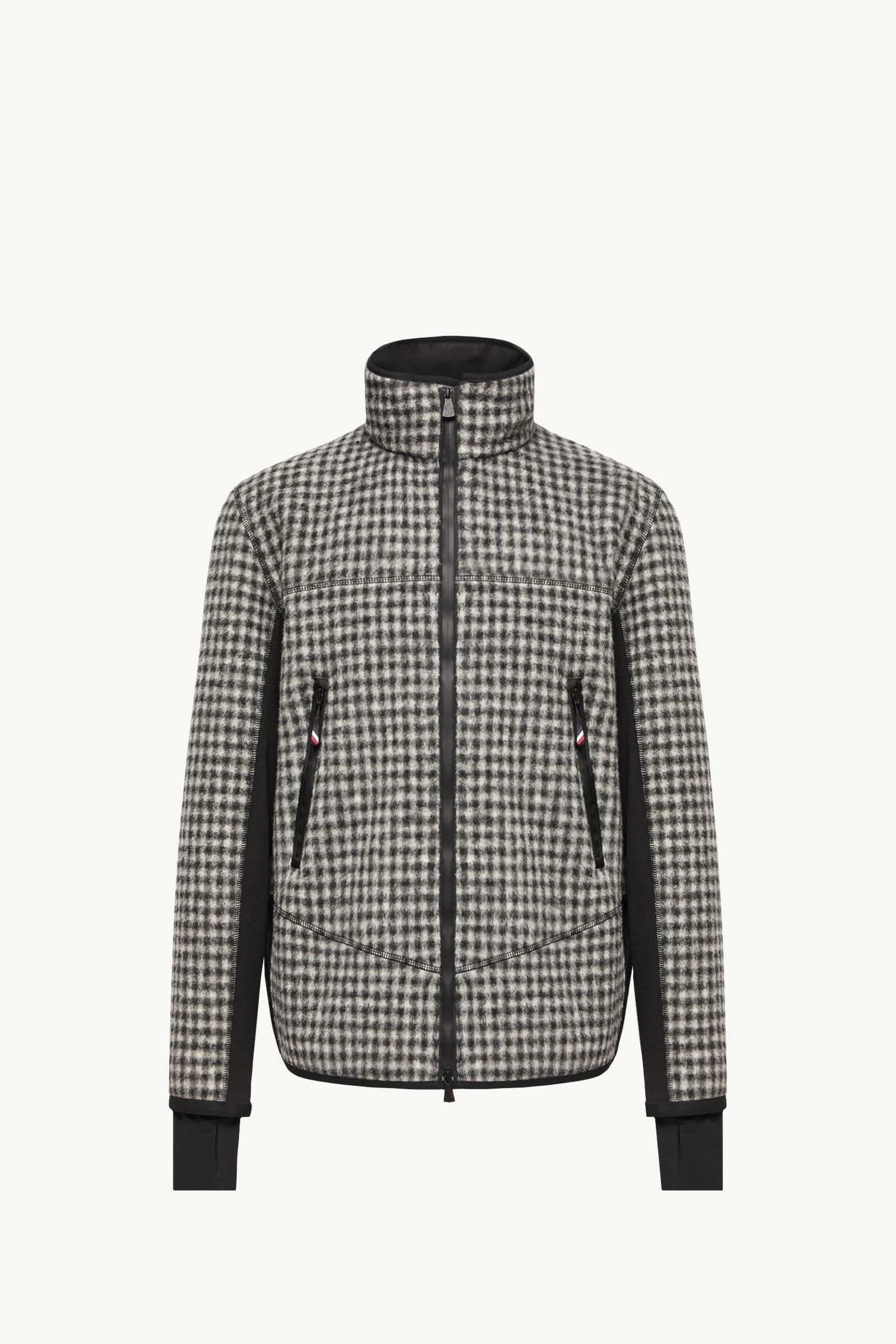 Wool Blend Vichy Zip-Up Sweatshirt - 1