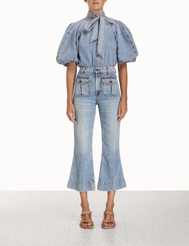 Zimmermann RAIE CROPPED FLARE JEAN outlook