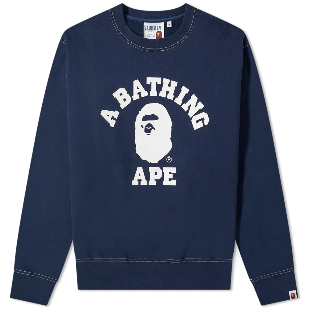 A Bathing Ape Relaxed Classic College Crew Sweat - 1