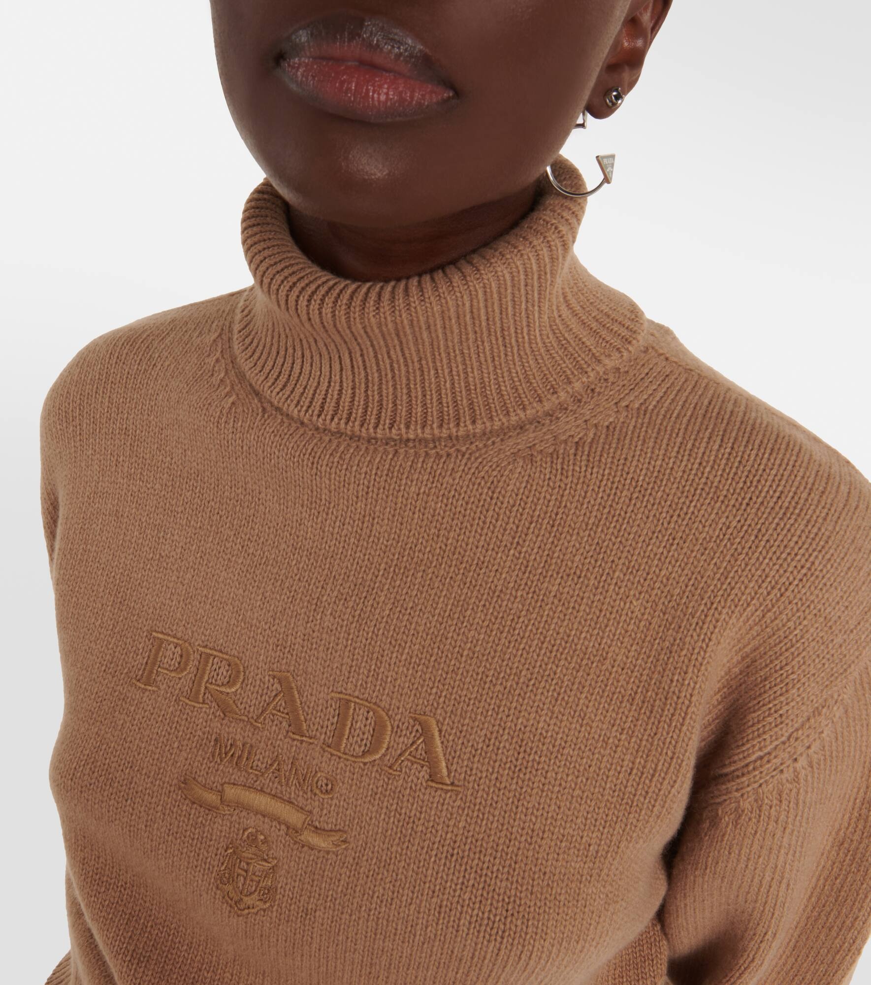 Logo wool and cashmere turtleneck sweater - 4