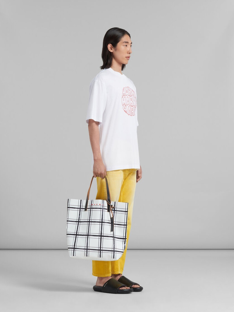 WHITE BIO COTTON T-SHIRT WITH CIRCULAR LOGO 5