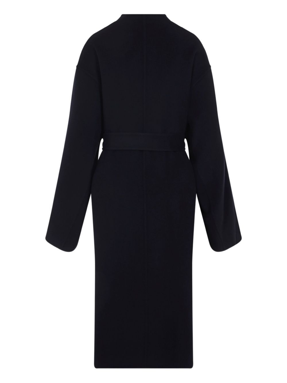 belted brooch-embellished coat - 2
