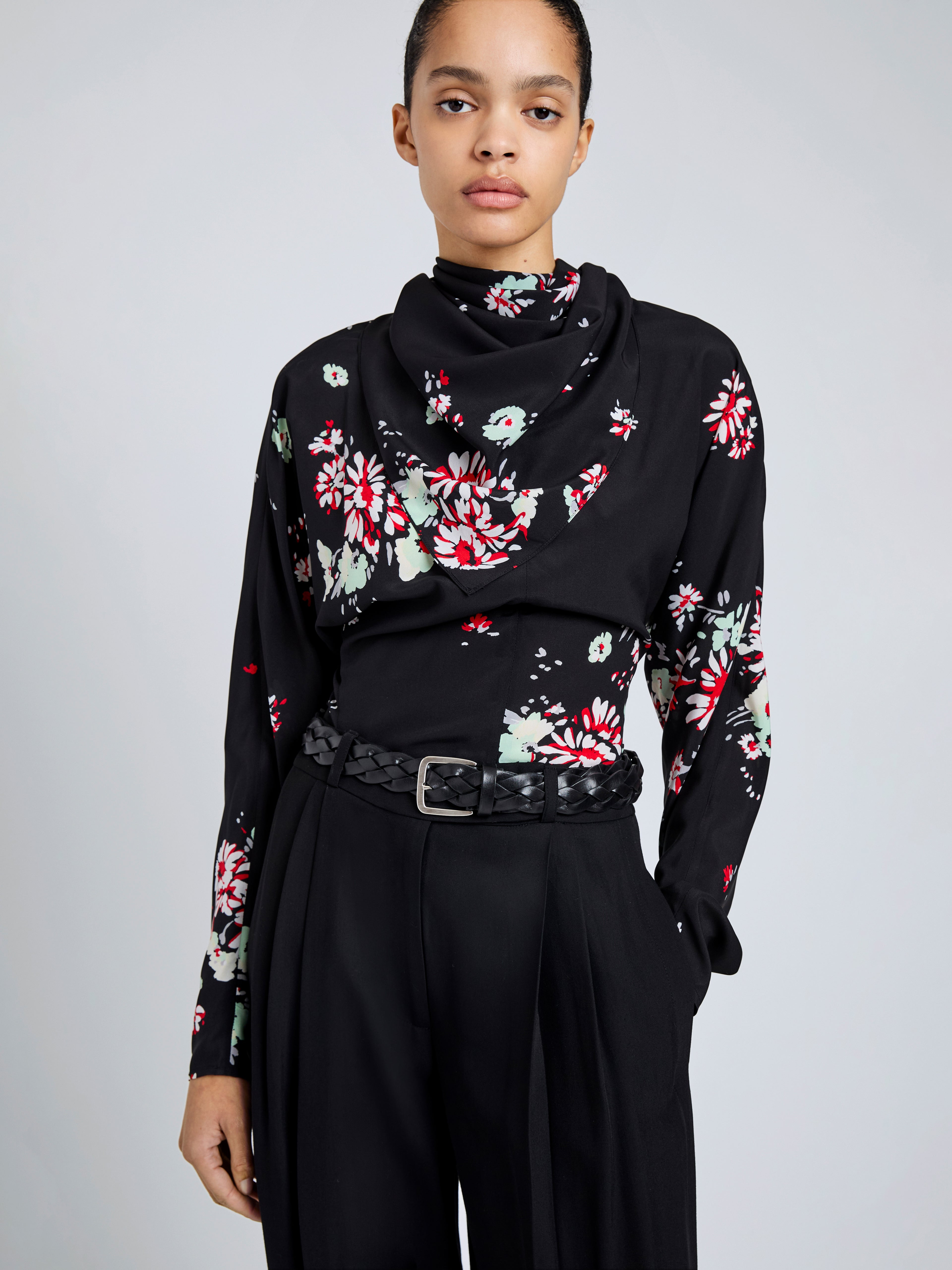 Ysabelle Top in Printed Silk Viscose - 6