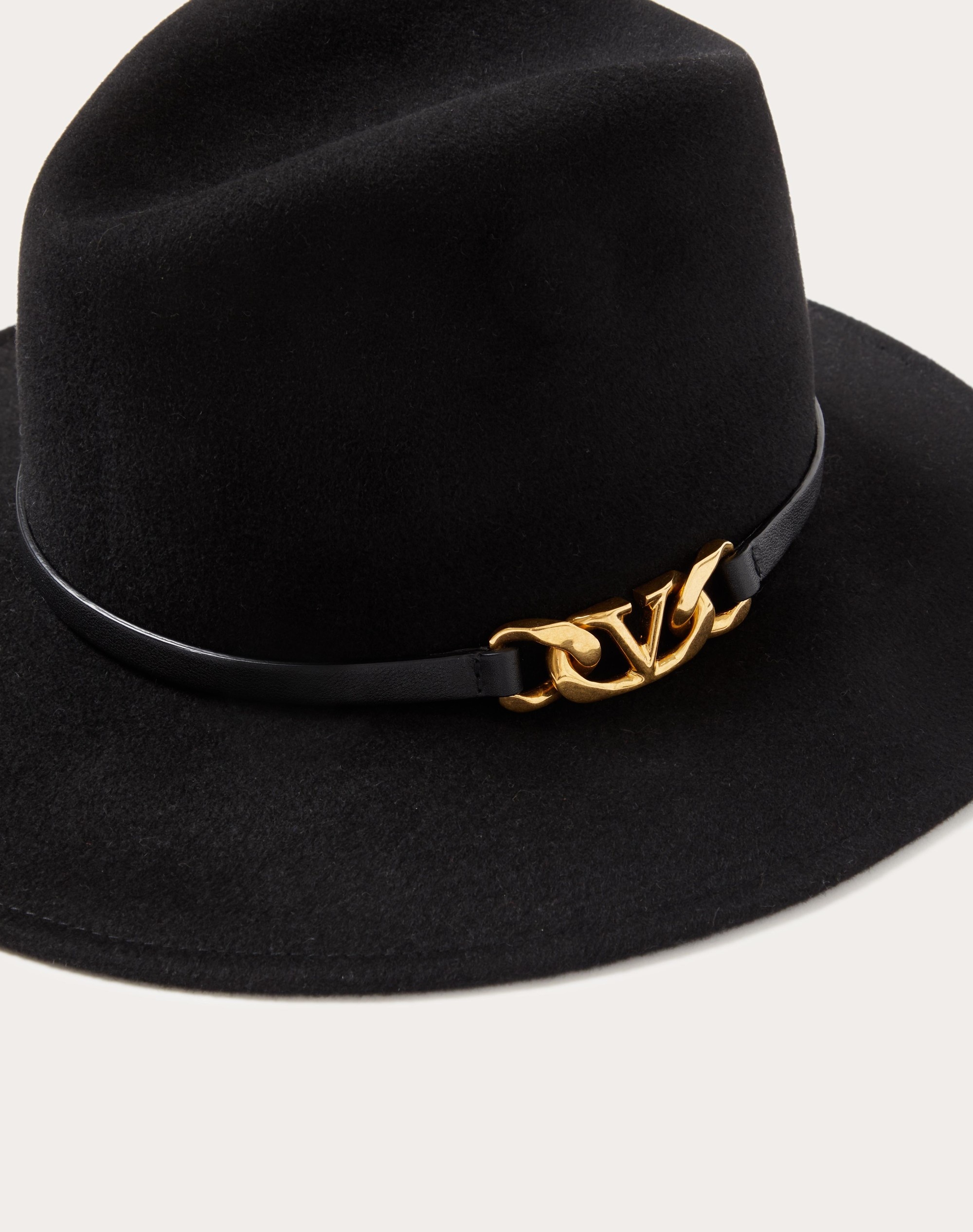 VALENTINO GARAVANI VLOGO CHAIN FEDORA HAT - 2