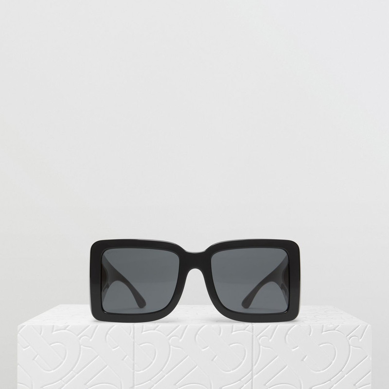 B Motif Square Frame Sunglasses 8