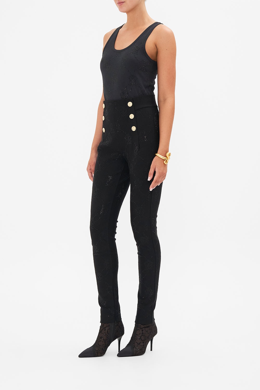 HOTFIX EMBELLISHED PONTE PANT - 4