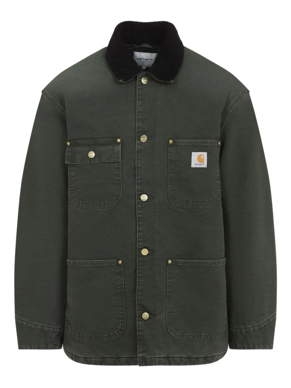 corduroy-collar cotton jacket - 1