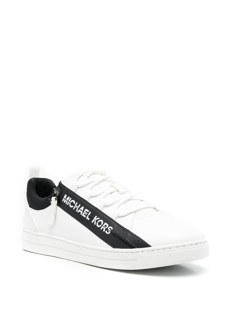 MICHAEL KORS logo-print zip-detailed sneakers outlook