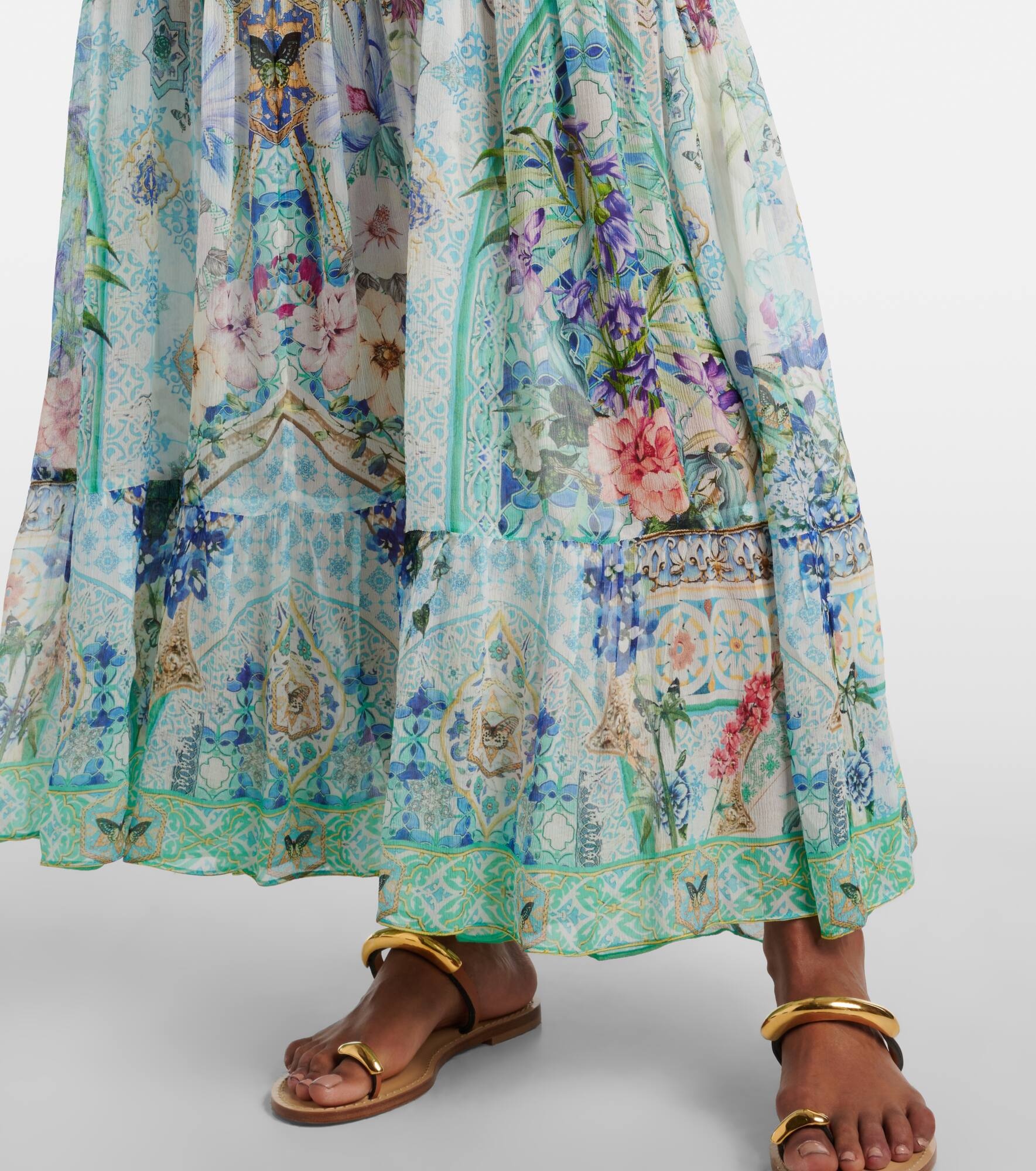 Crystal-embellished silk maxi dress - 5