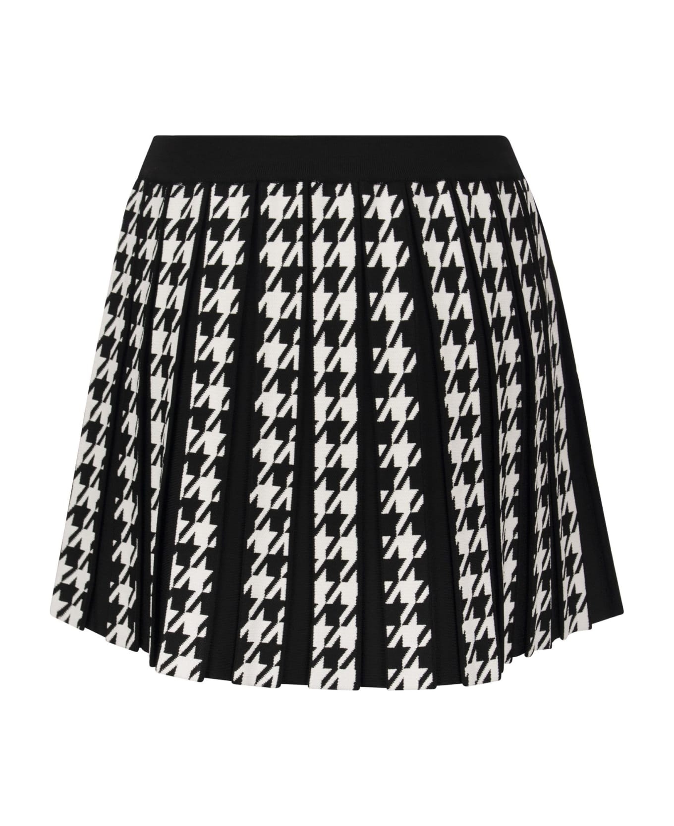 Pleated Miniskirt With Buttons - 2
