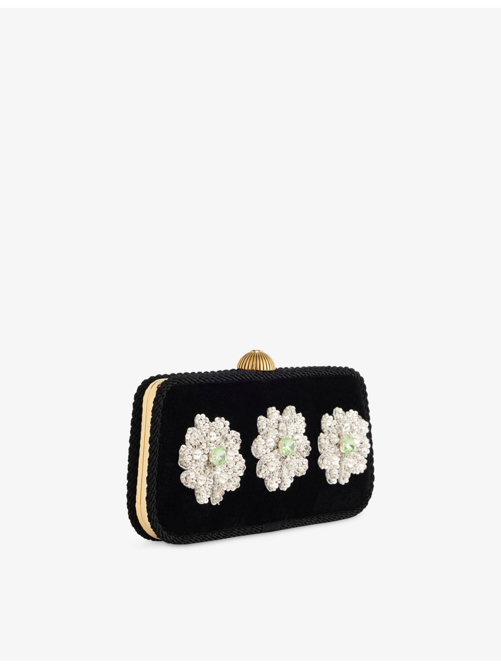 Embellished Carry Secrets Velvet Clutch Bag - 5
