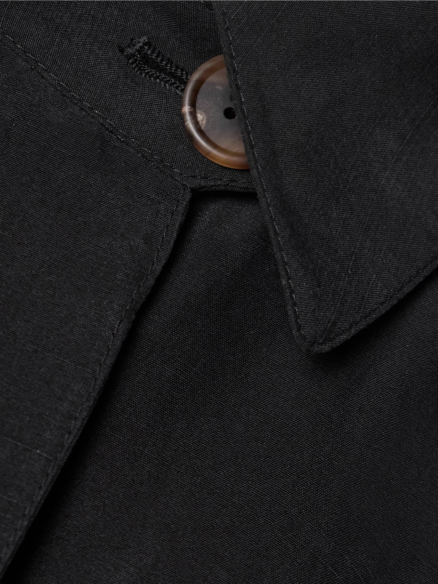 Ryo belted silk trench coat Black - 5