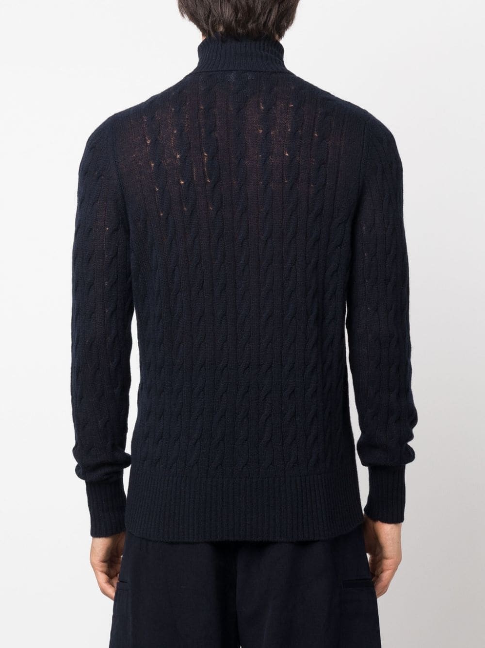 roll-neck cashmere cable-knit jumper - 4