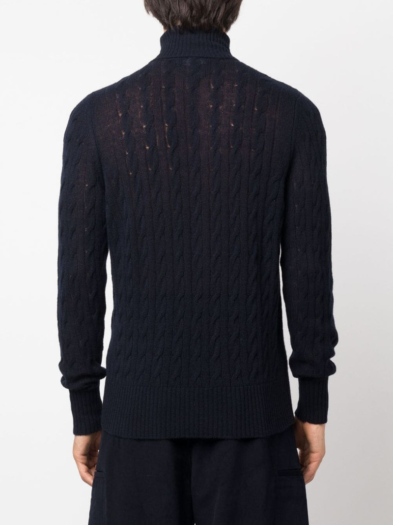 roll-neck cashmere cable-knit jumper 4