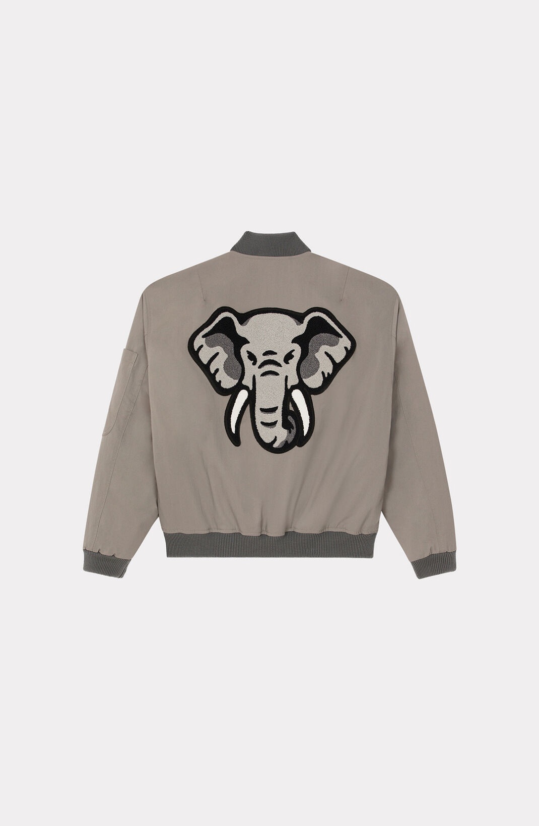 Kenzo elephant-print varsity jacket - Grey