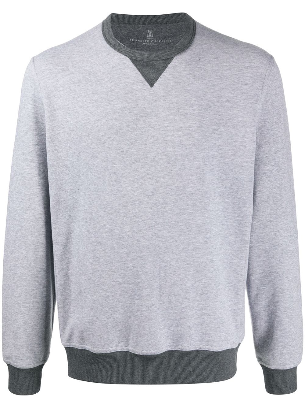 tonal crew neck sweatshirt - 1