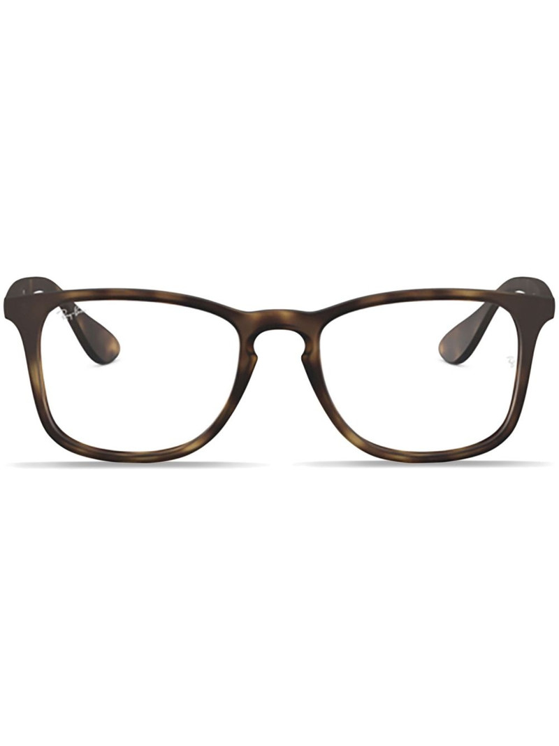 tortoiseshell-effect glasses 1
