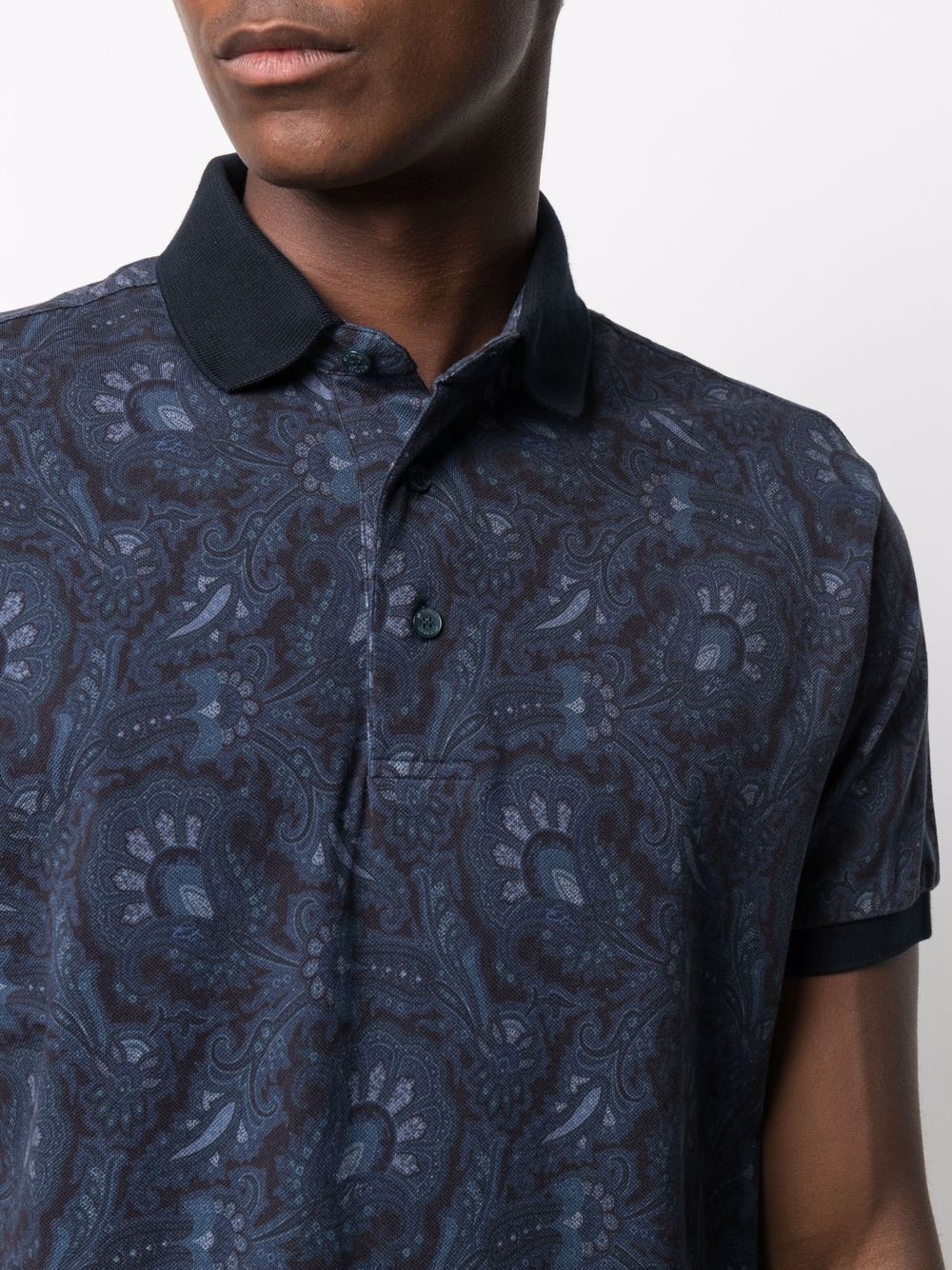 paisley print polo shirt - 5