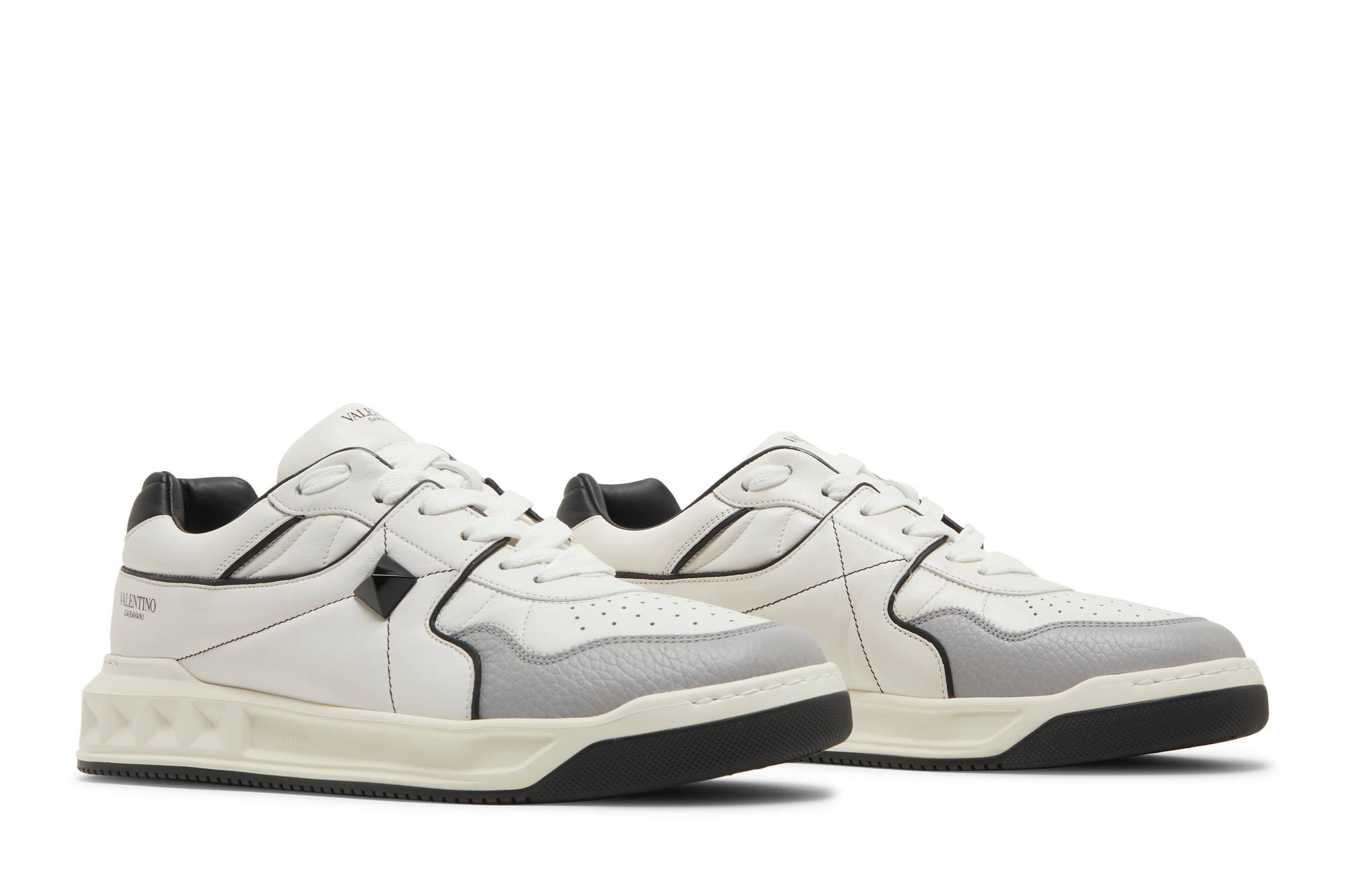 Valentino One Stud Low 'White Black' - 8
