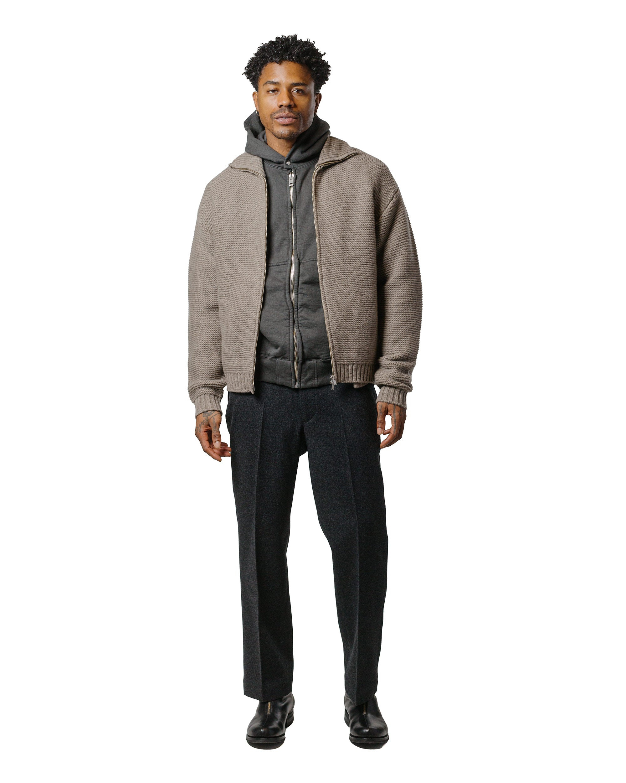 Athletic Full Zip Hoodie Carbon - 4