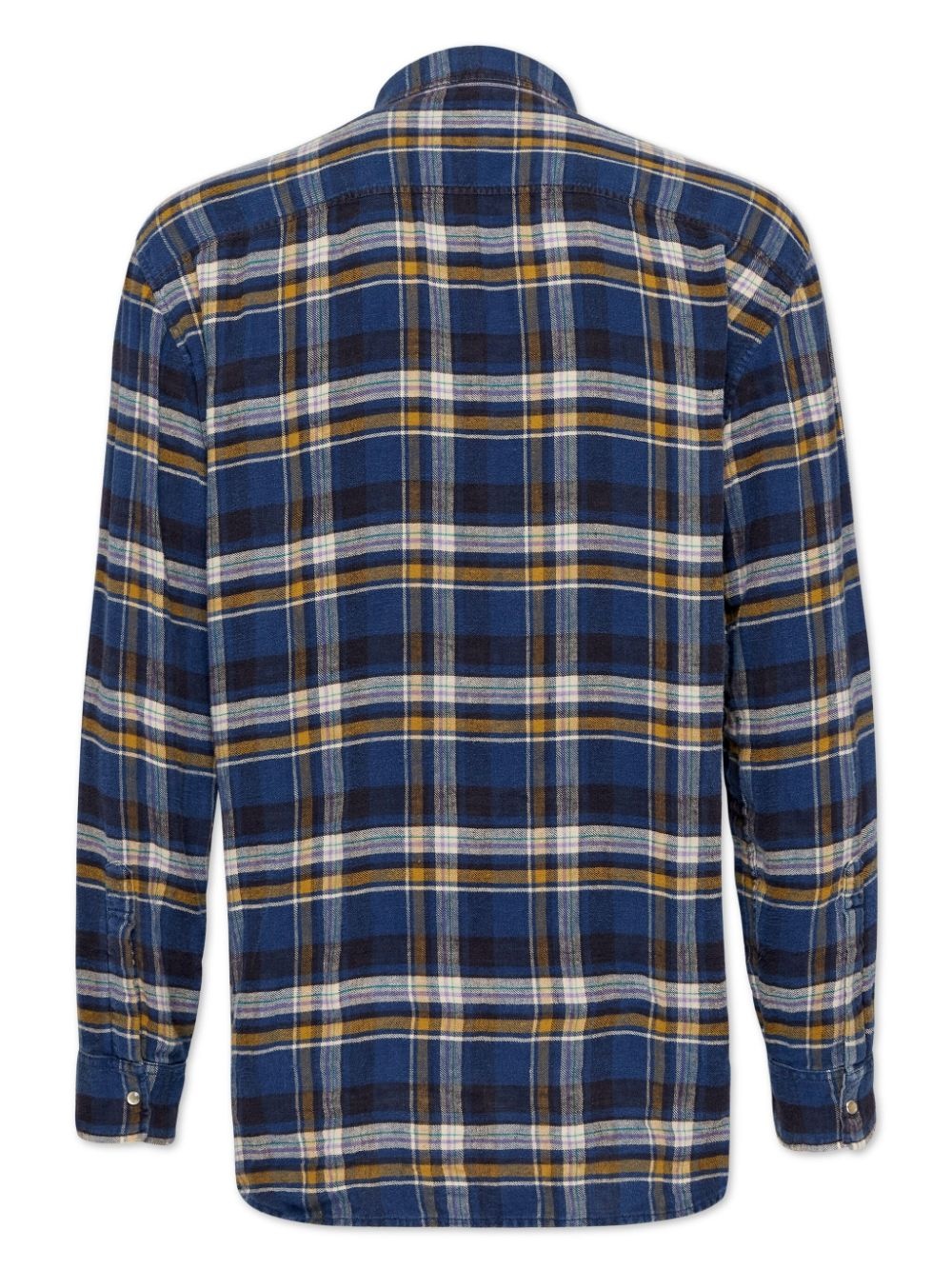 checked linen shirt - 2