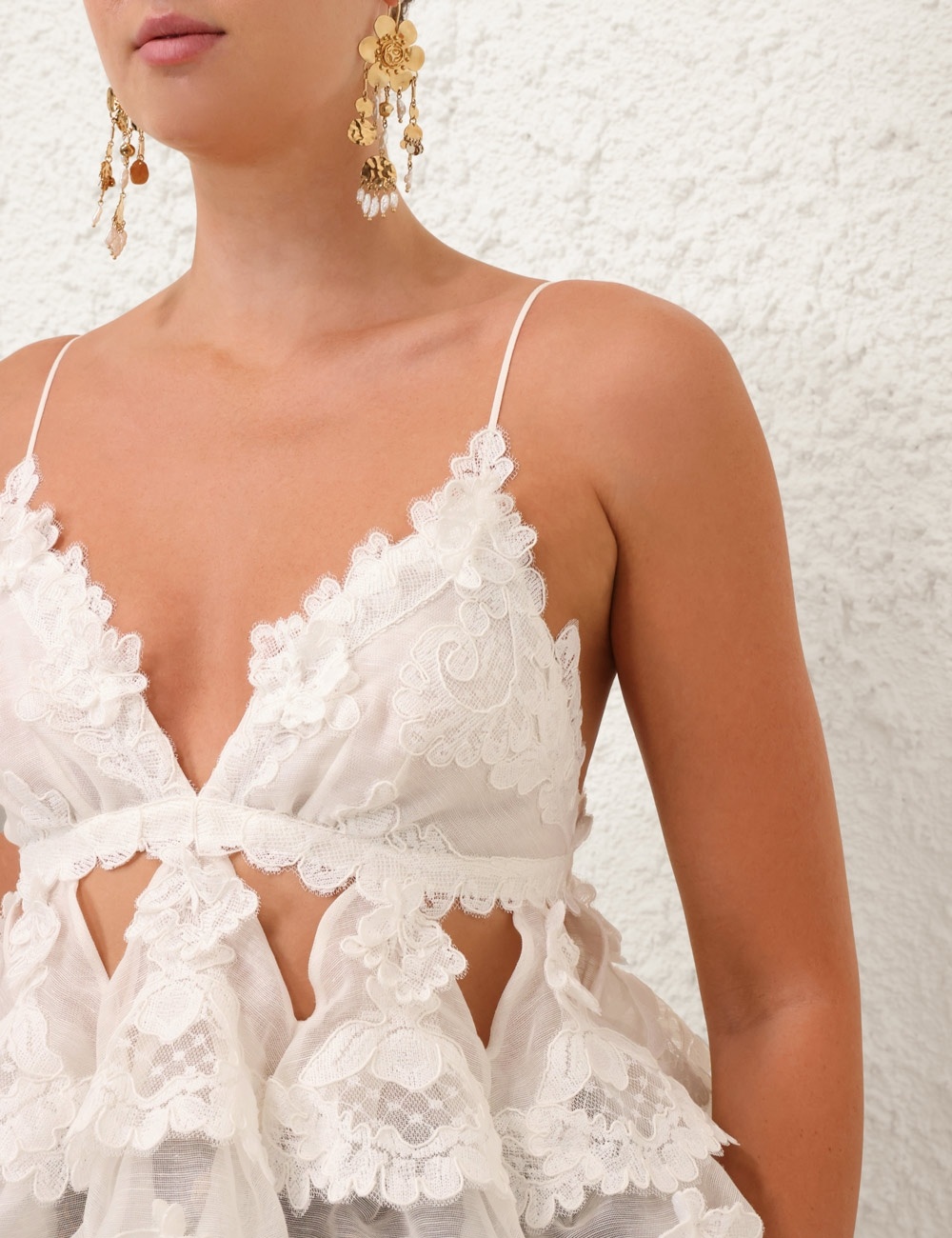 CRUSH LACE MOTIF TIERED TOP - 5