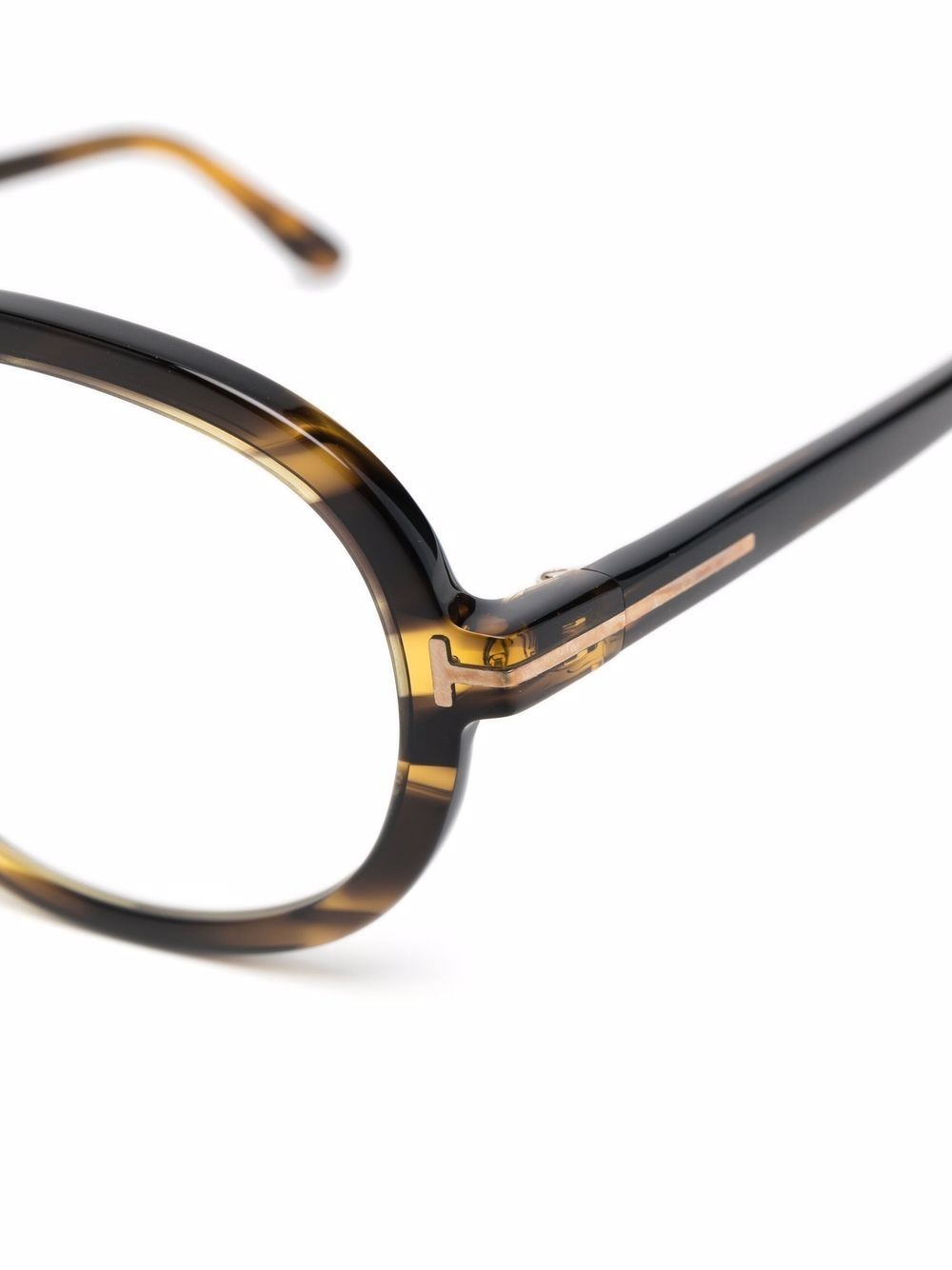 tortoiseshell-effect aviator-frame glasses - 3