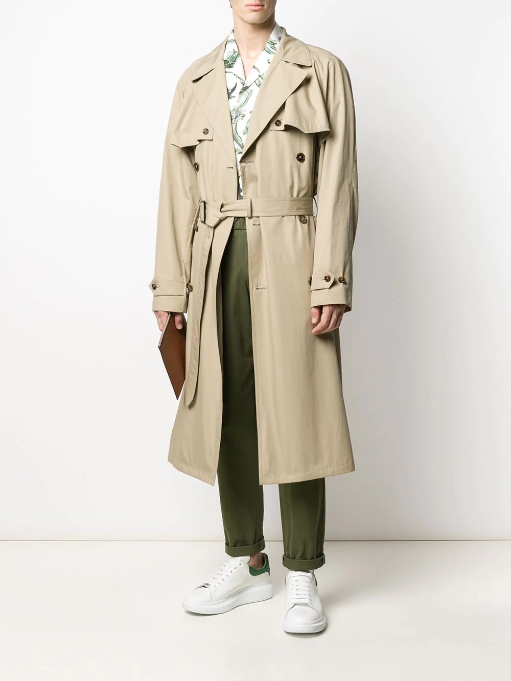 double-breasted trench coat - 2