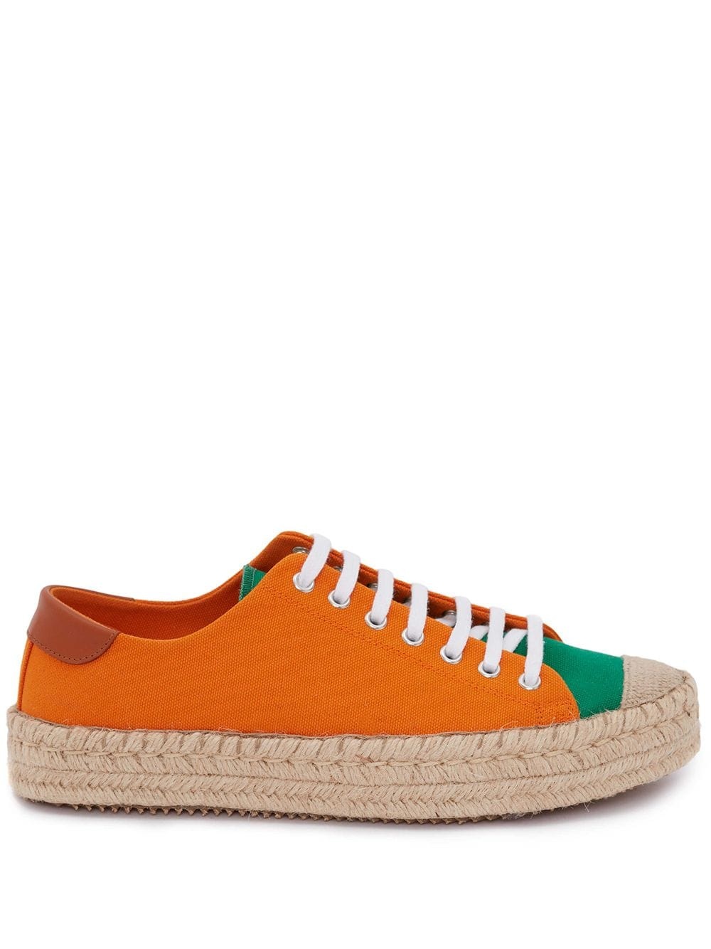 panelled lace-up espadrilles - 1