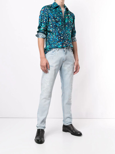 Dolce & Gabbana feather print Martini-fit shirt outlook